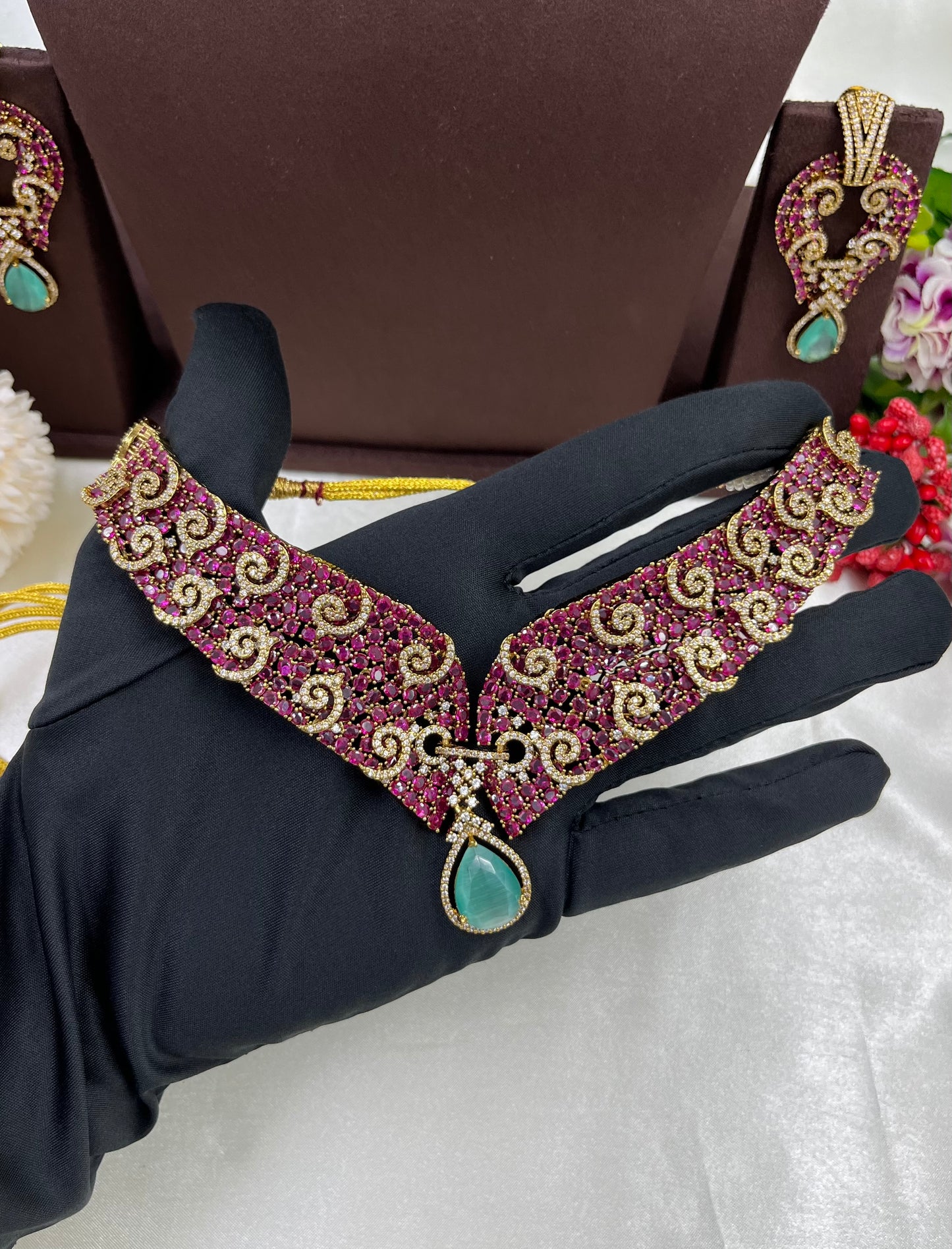 Tara Premium Moissanite Victorian Necklace