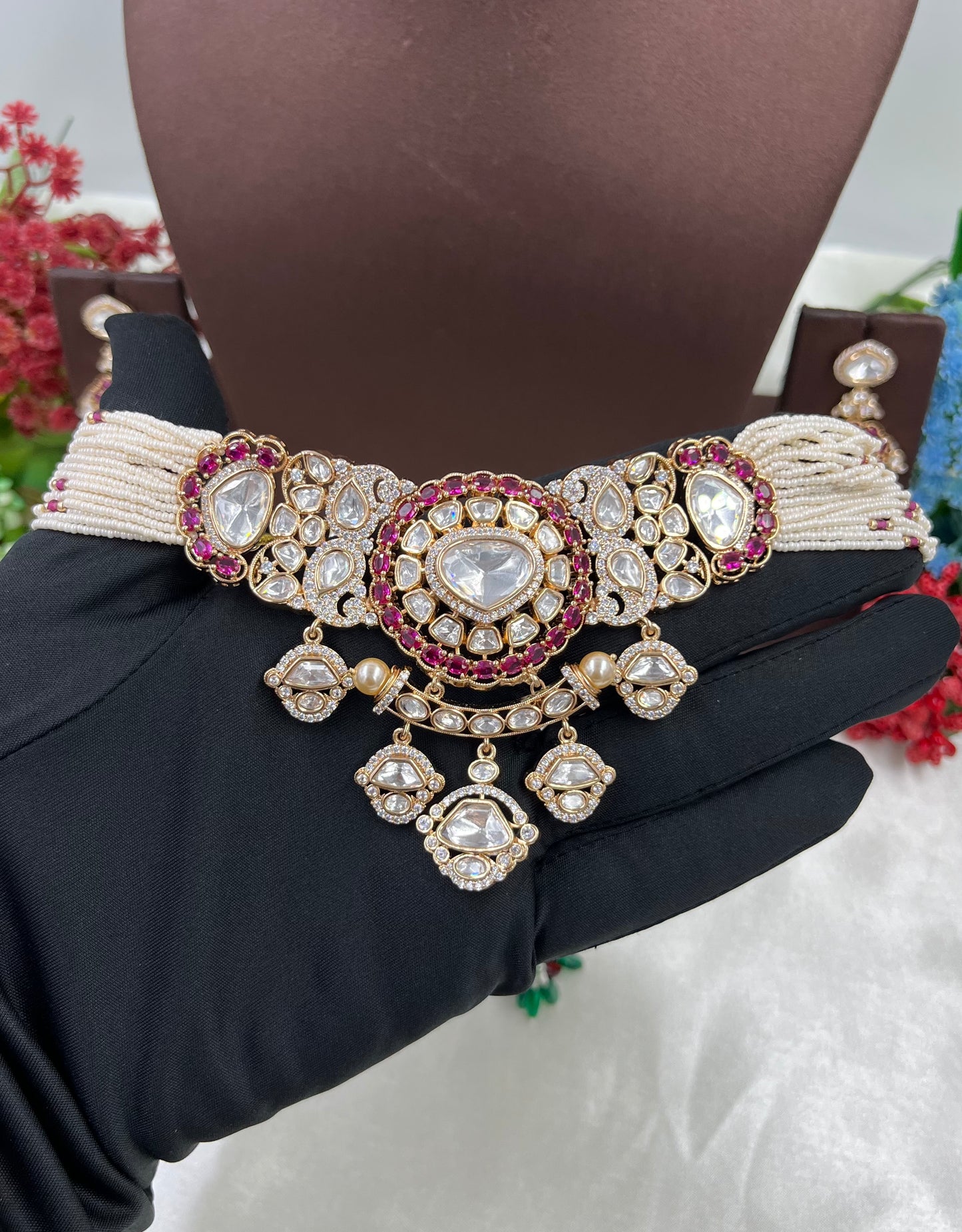 Myra Moissanite Kundan Choker