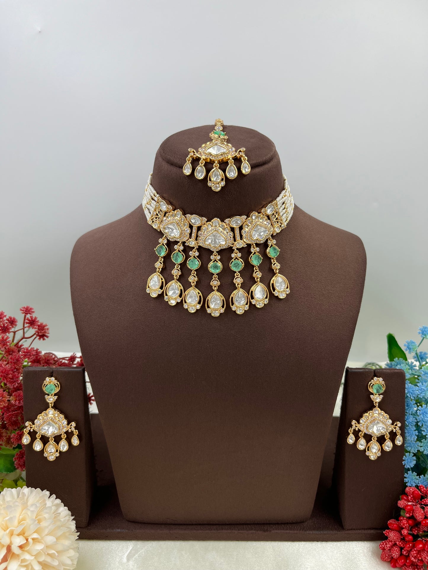 Ethereal Moissanite Kundan Choker
