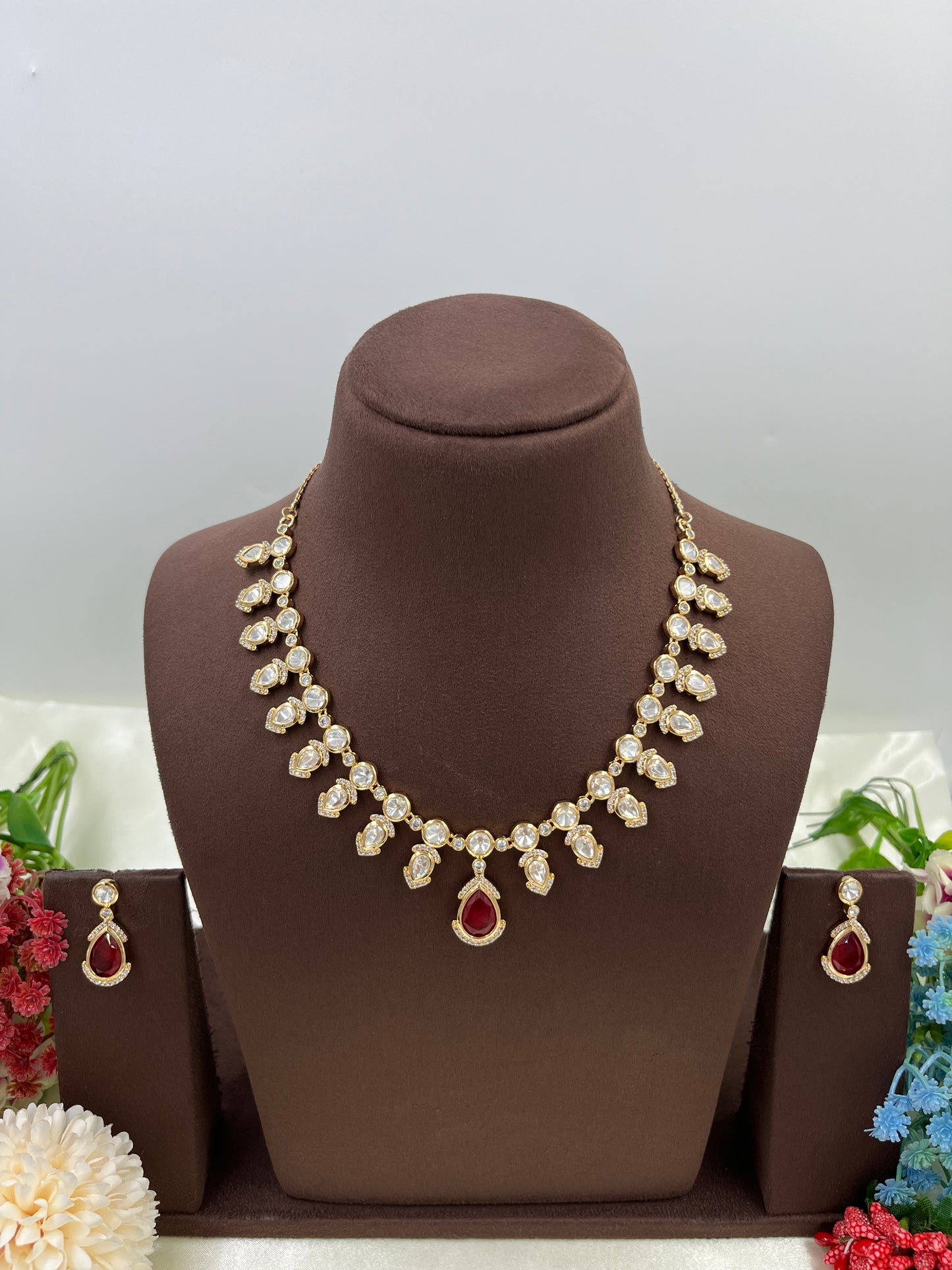 Eterna Moissanite Kundan Necklace