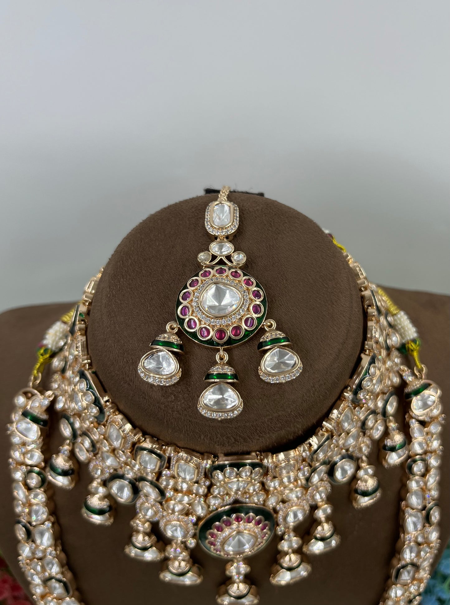 Rosina Combo Moissanite Kundan Necklace
