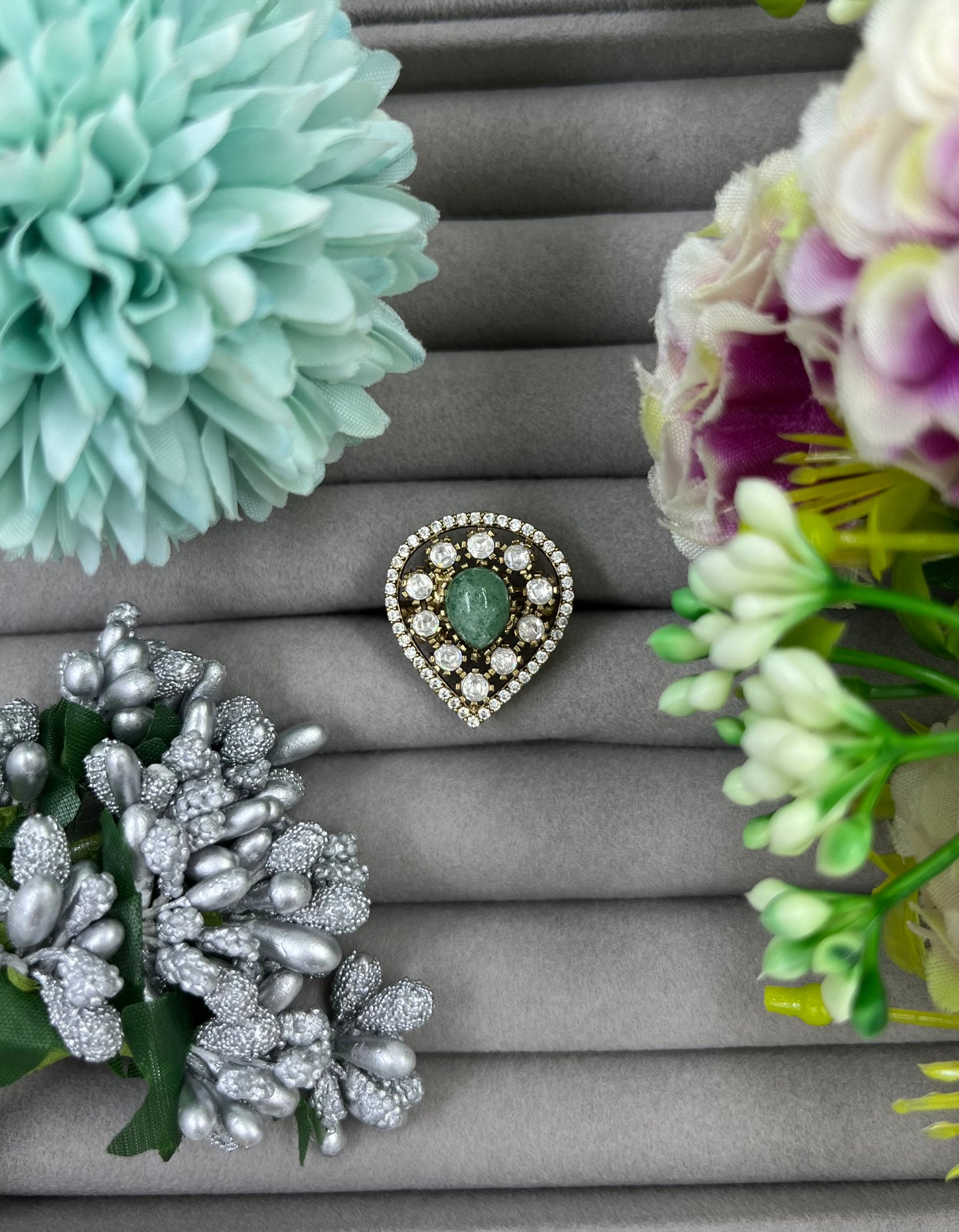 Kanak Victoria Moissanite Adjiustable Ring