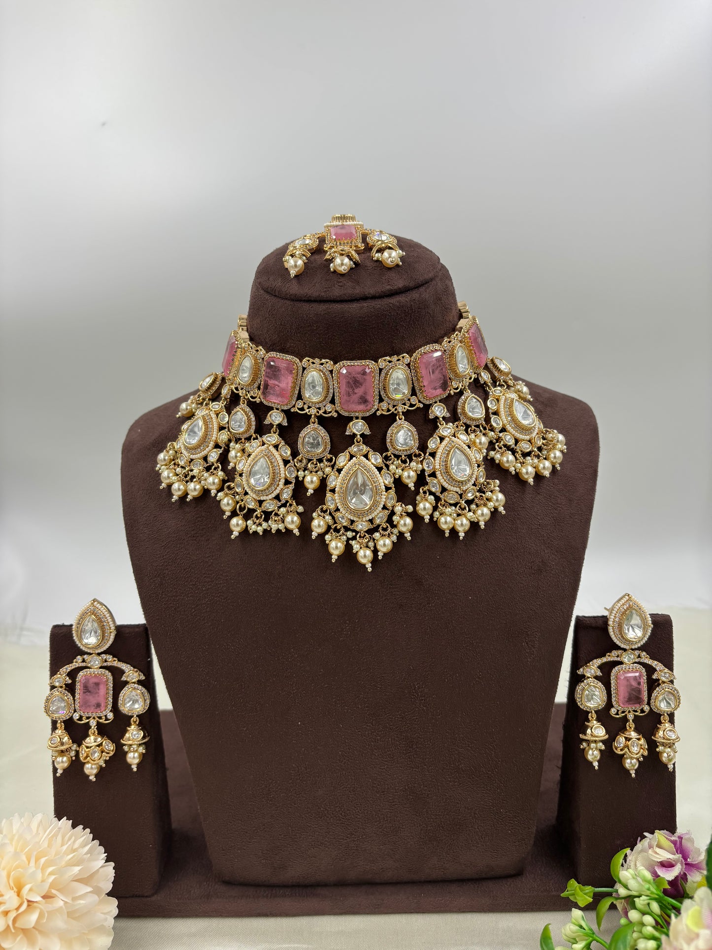 Mughal Meher Moissanite Kundan Necklace