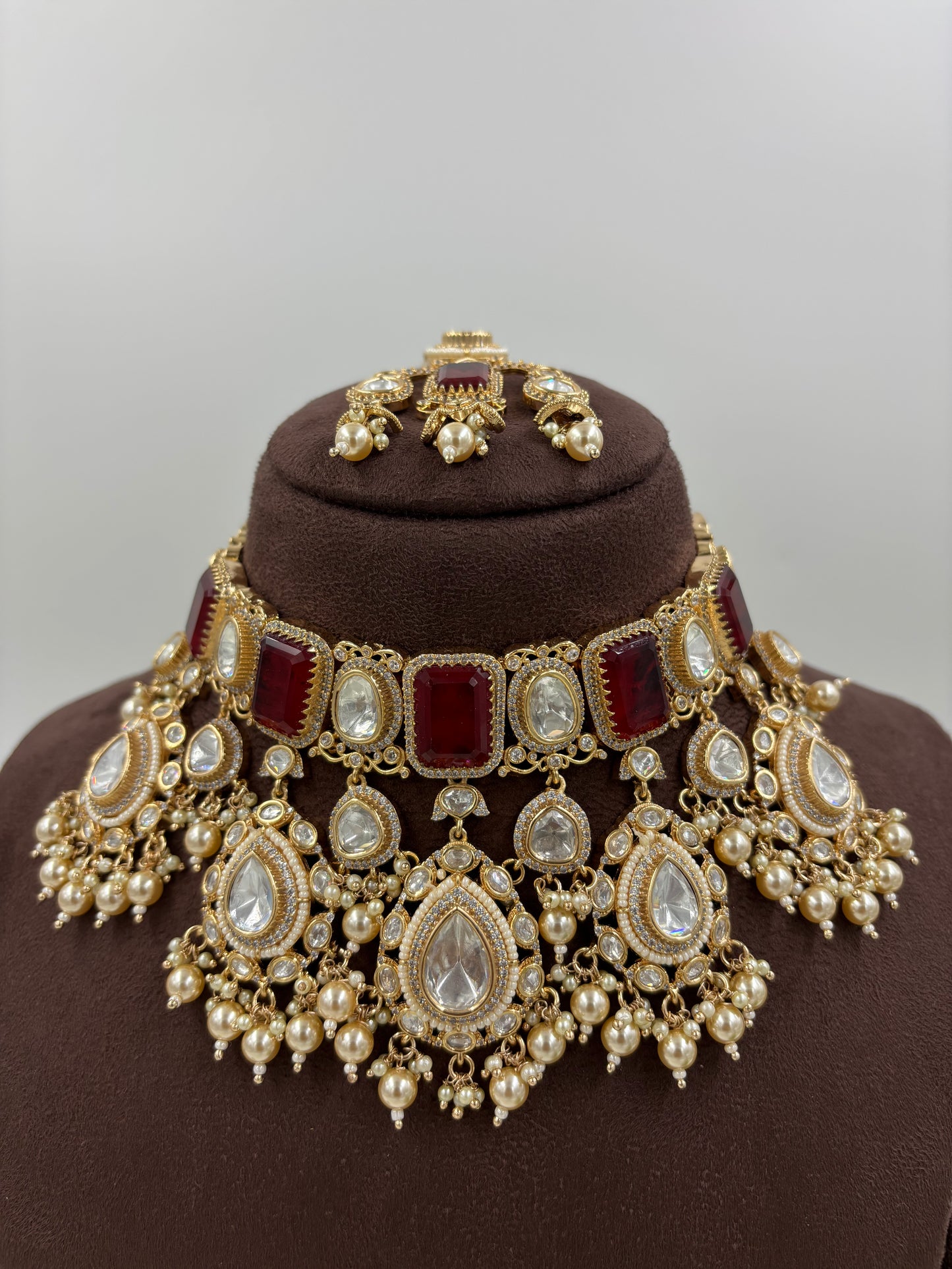 Mughal Meher Moissanite Kundan Necklace