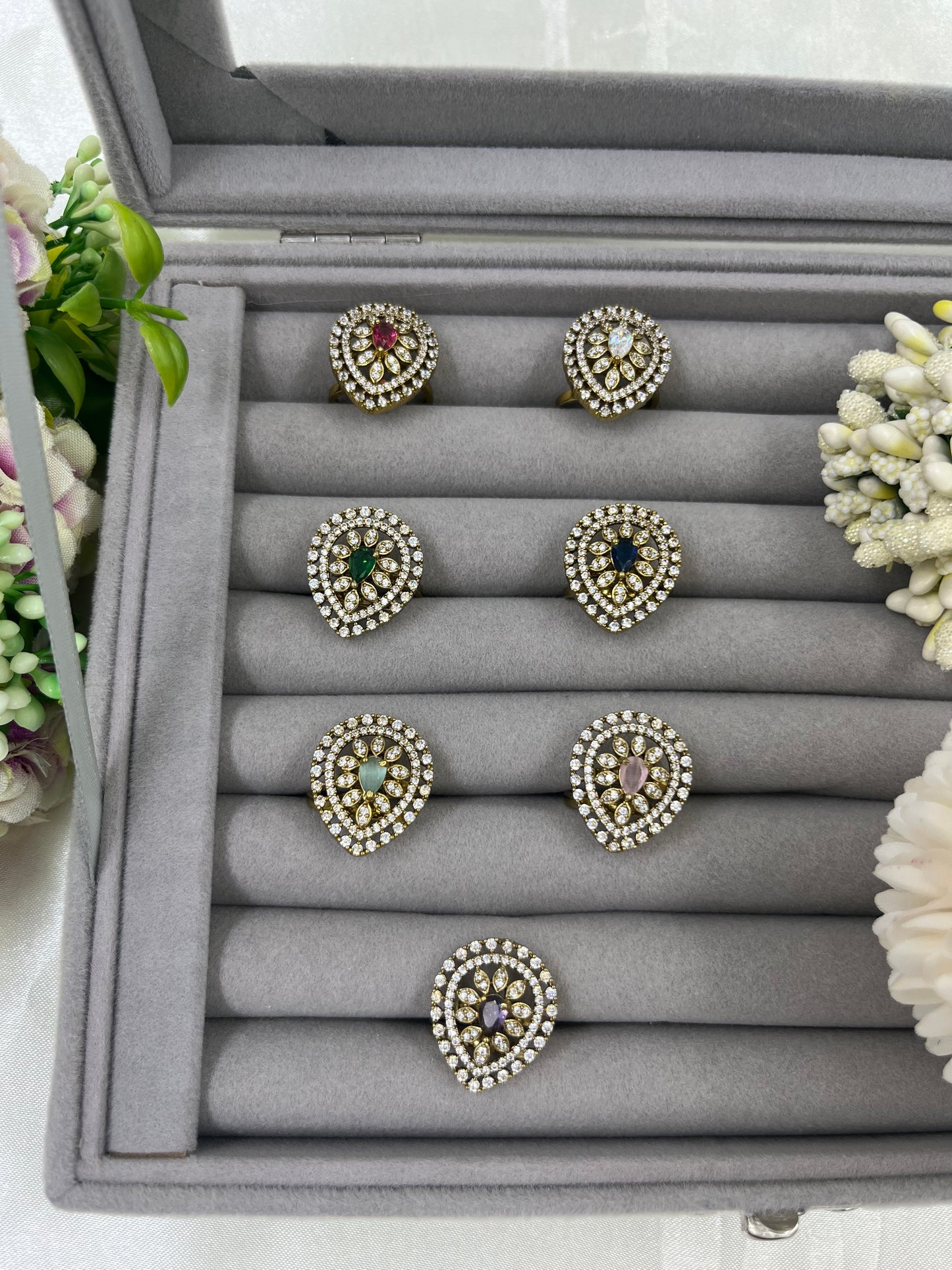 Lily Sparkle Victorian Ad Ring