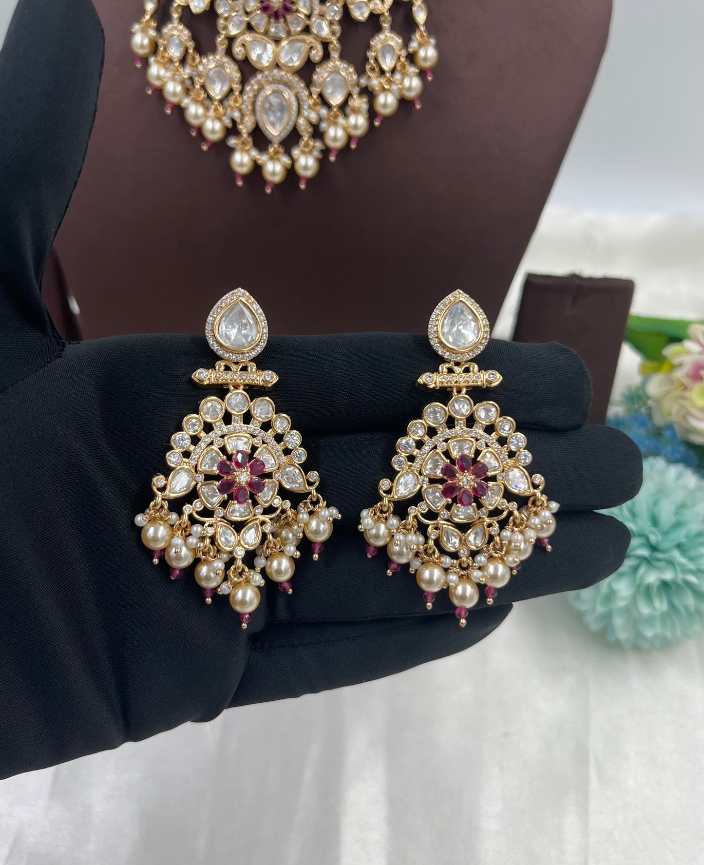 Ziva Premium Moissanite Kundan Necklace