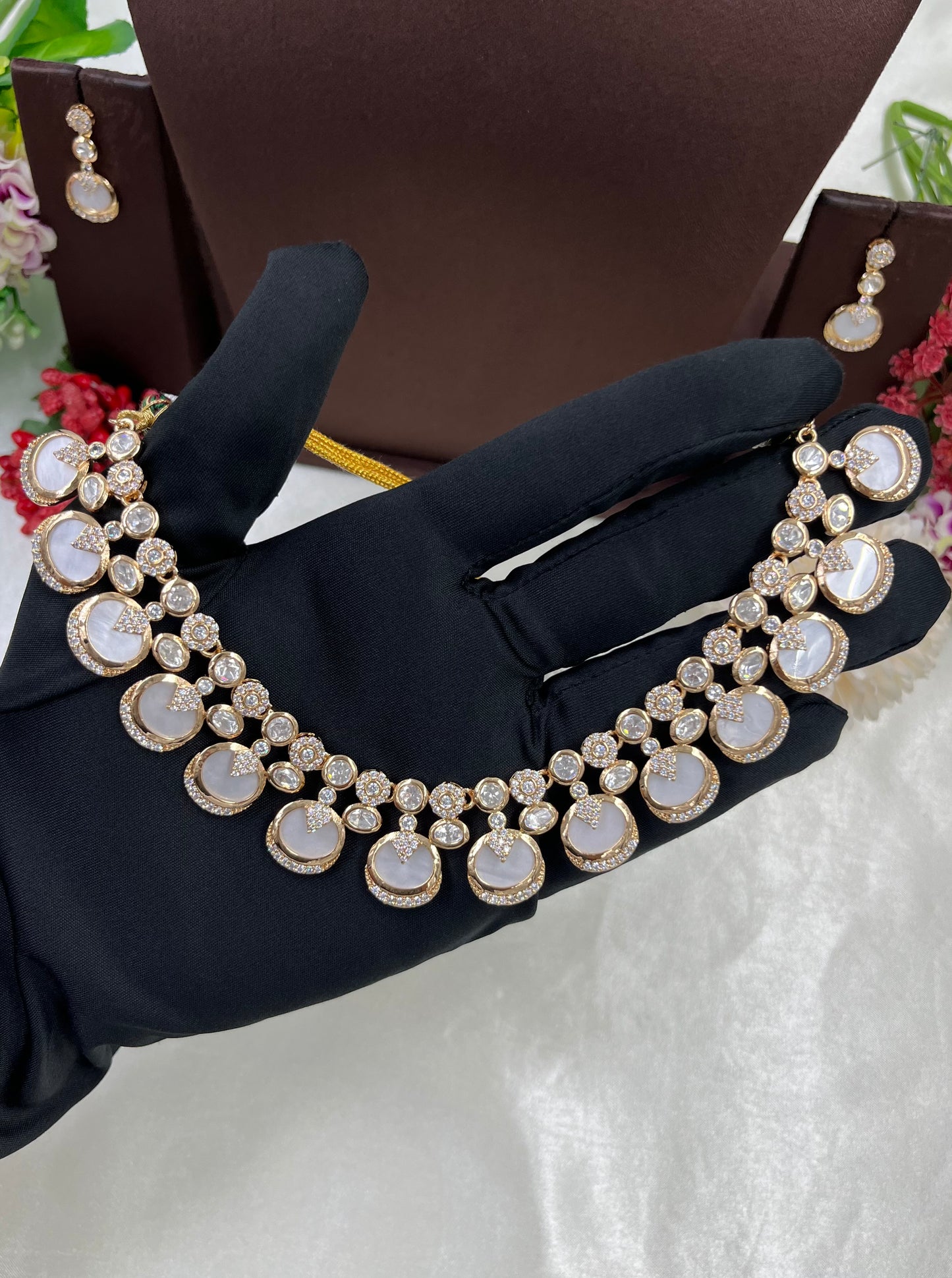 Sirsa Premium Moissanite Kundan Necklace