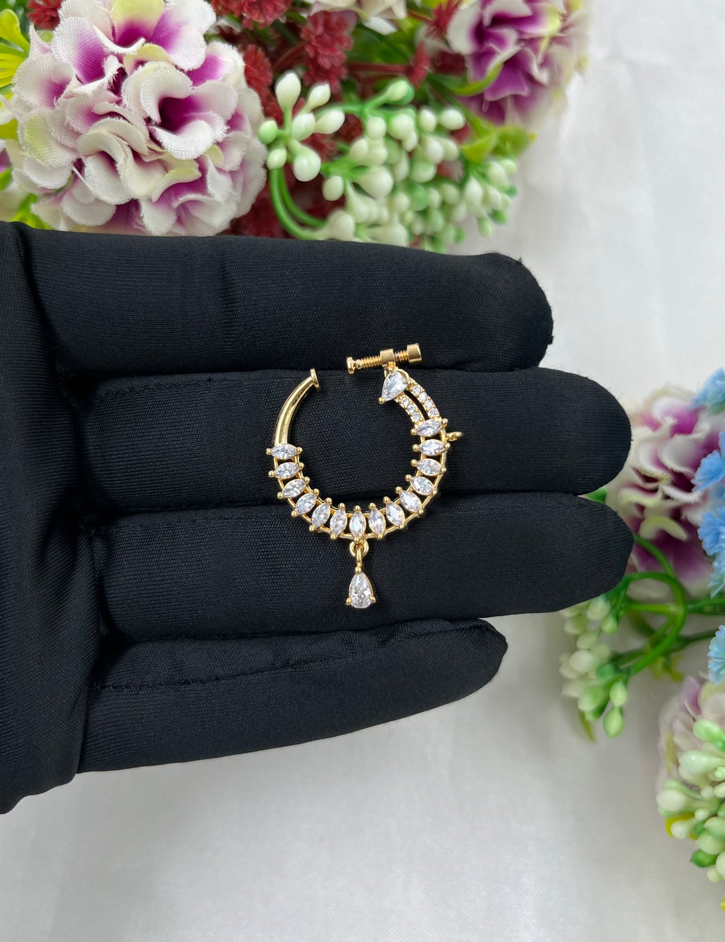 Nayra Gold AD Nose Ring