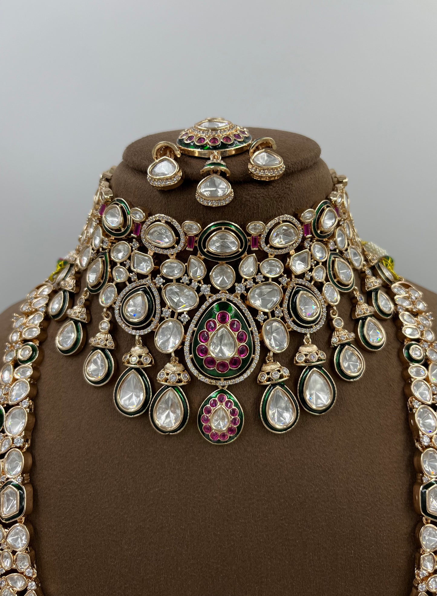 Nasreen Combo Moissanite Kundan Necklace