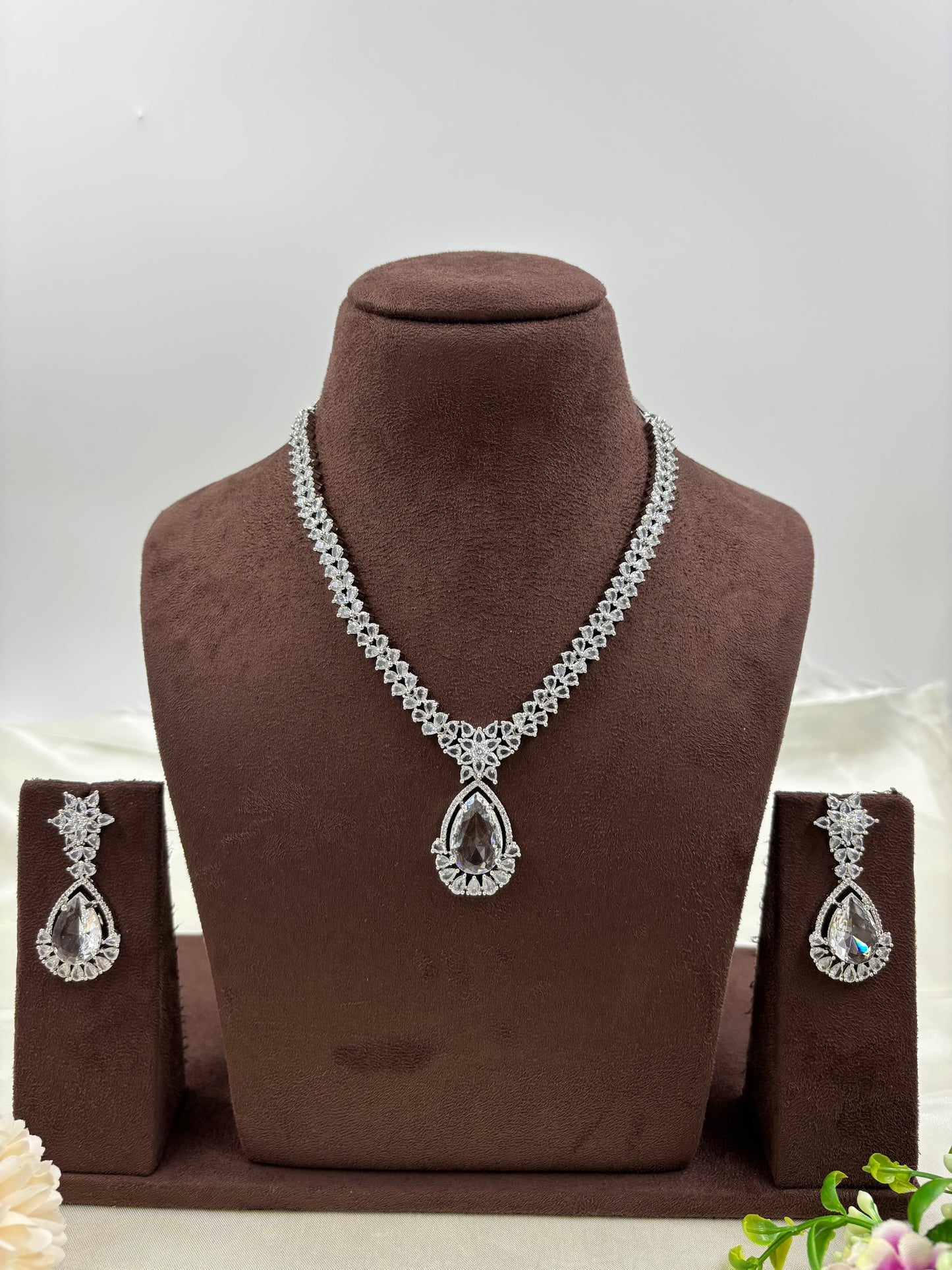 Sahira Premium Drop American Diamond Necklace
