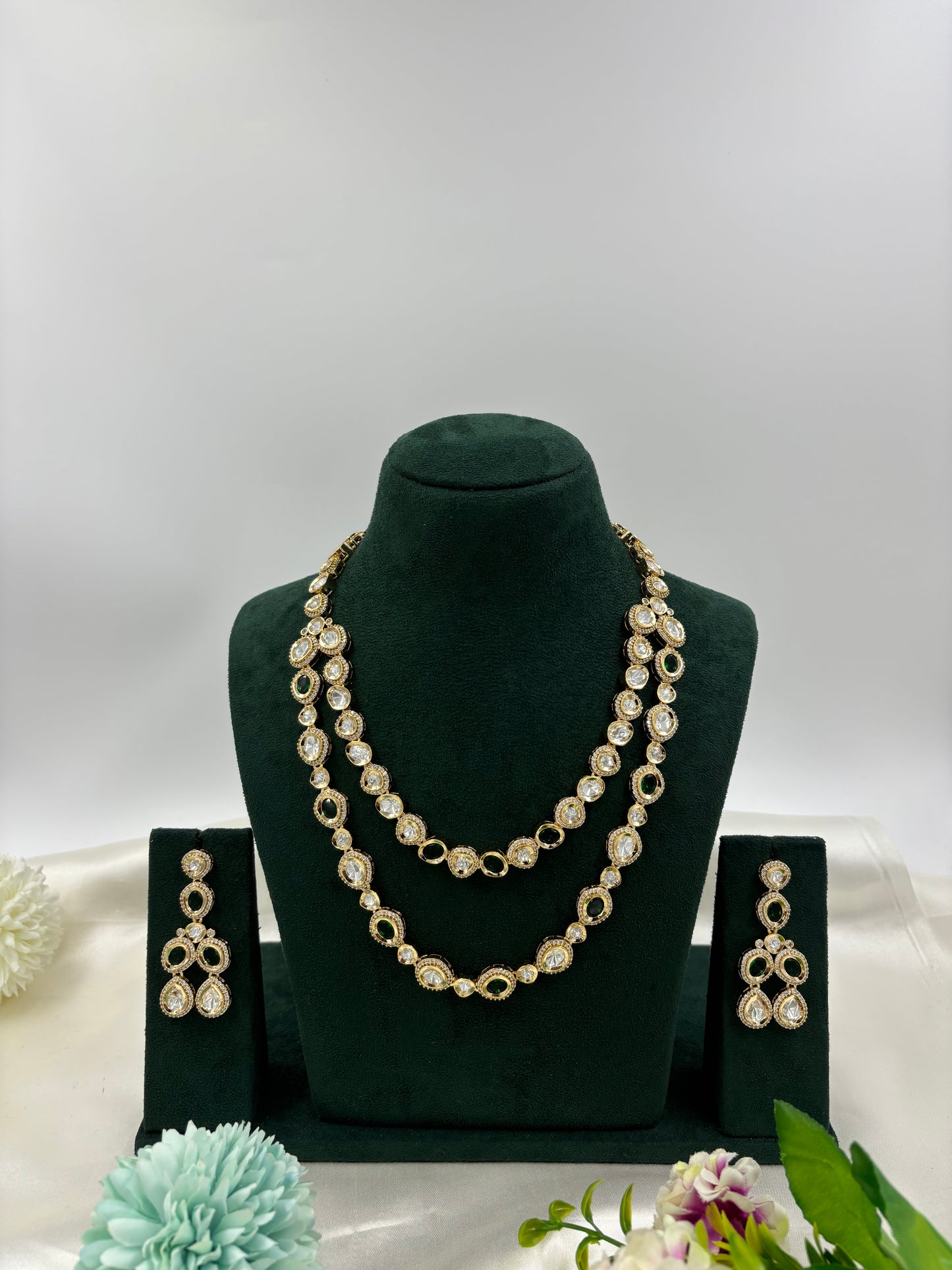 RASA KUNDAN LAYERS MOISSANITE NECKLACE