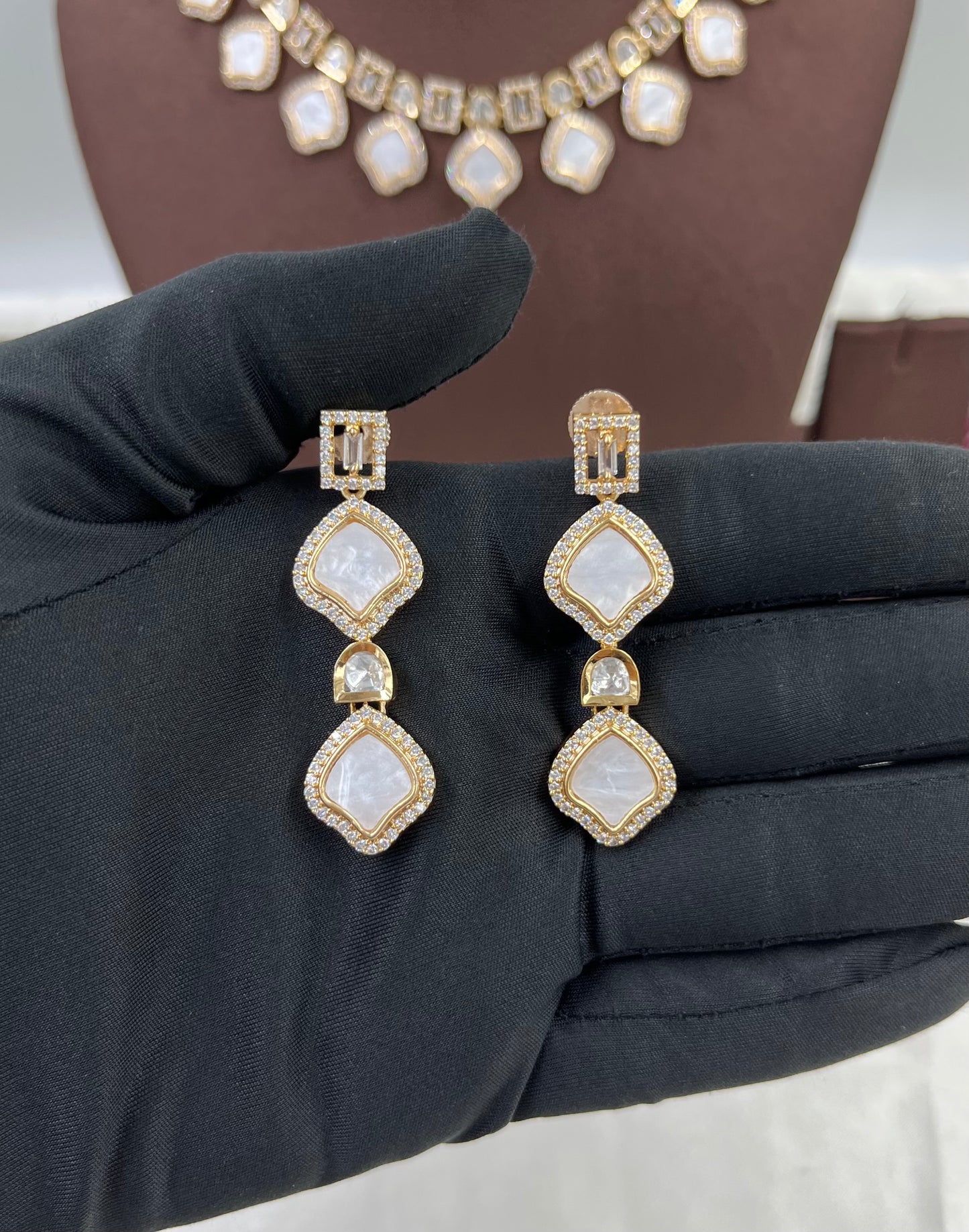 Subtleshine Premium Moissanite Kundan Necklace