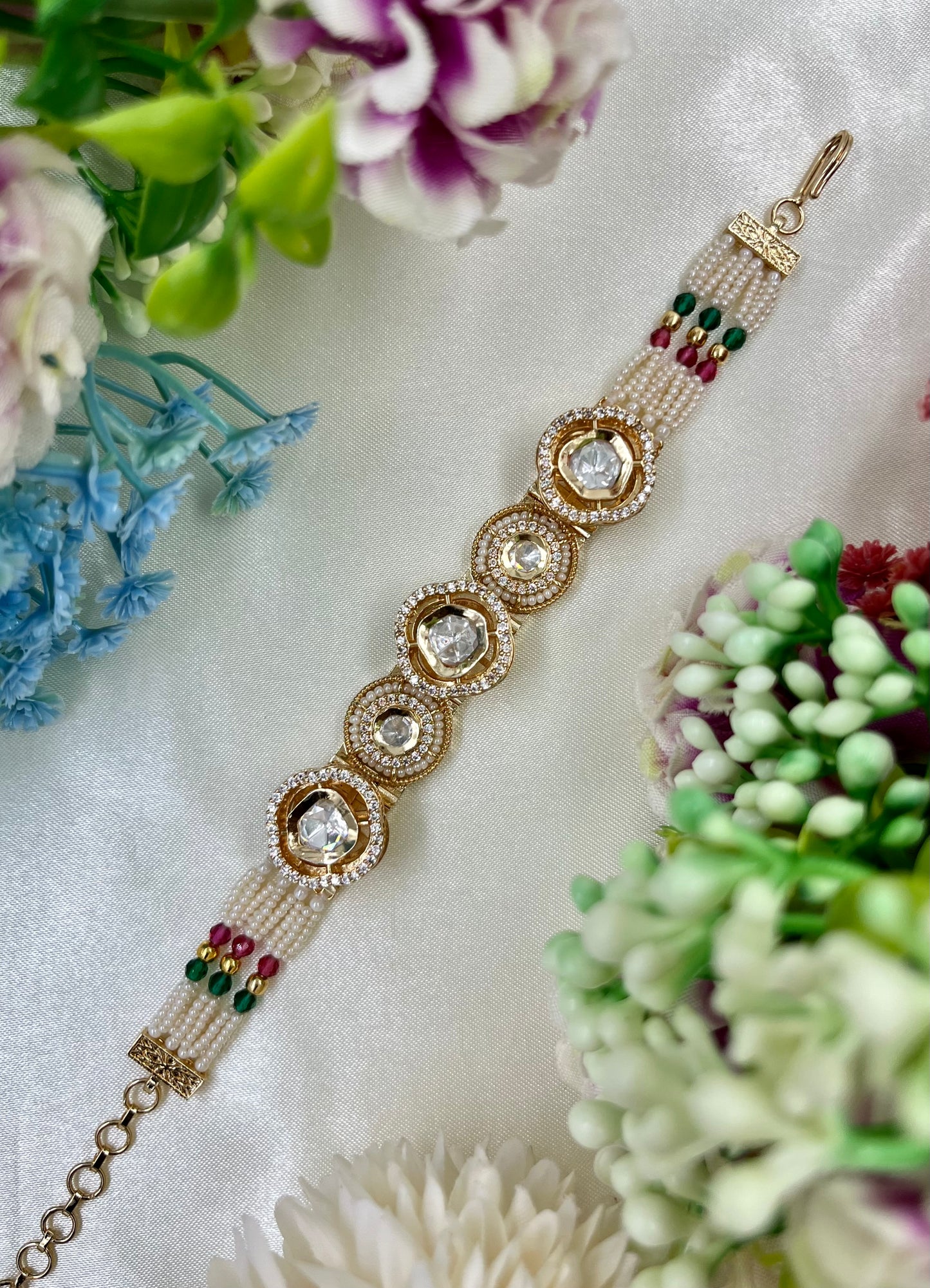 Sitara Moissanite Kundan Bracelet