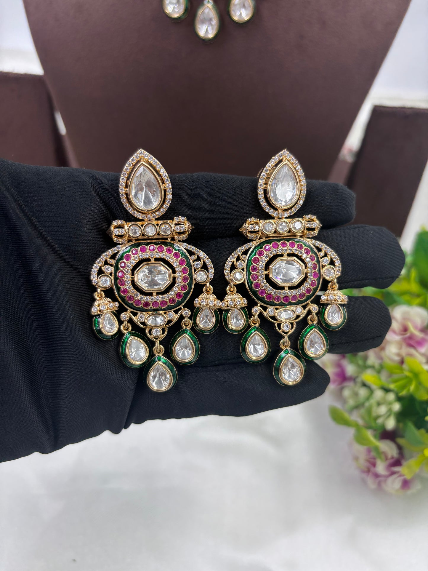 Zareen Jadau Moissanite Kundan Necklace