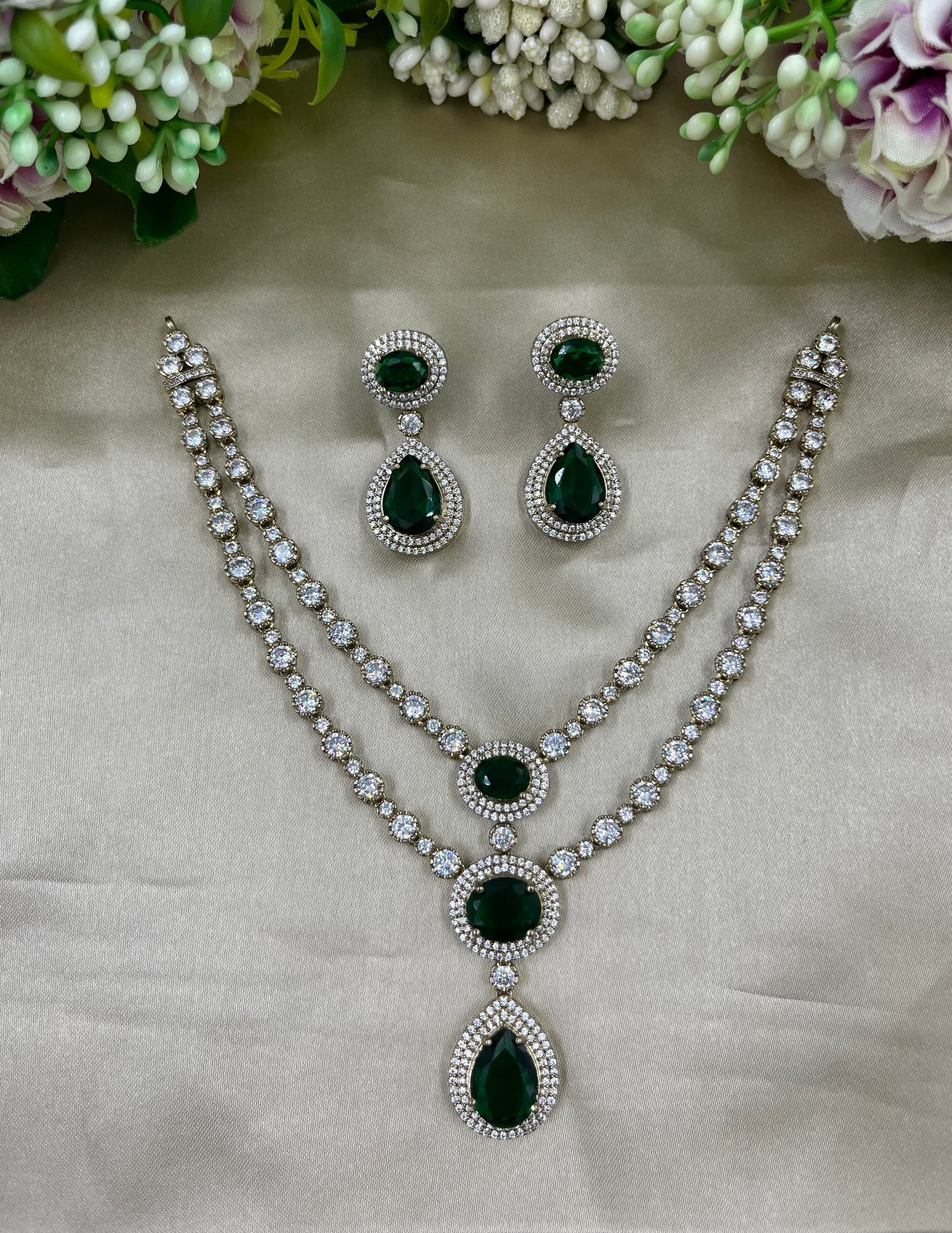 Rose Quartz Victorian Necklace Set