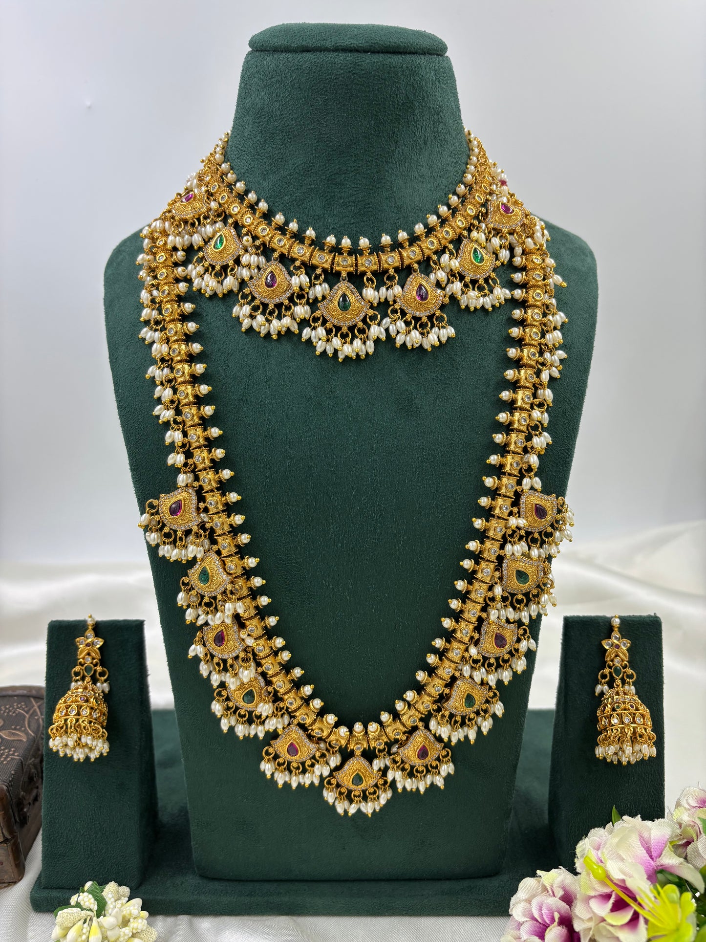 DEVI TRADITIONAL GOLD PLATED COMBO SET
