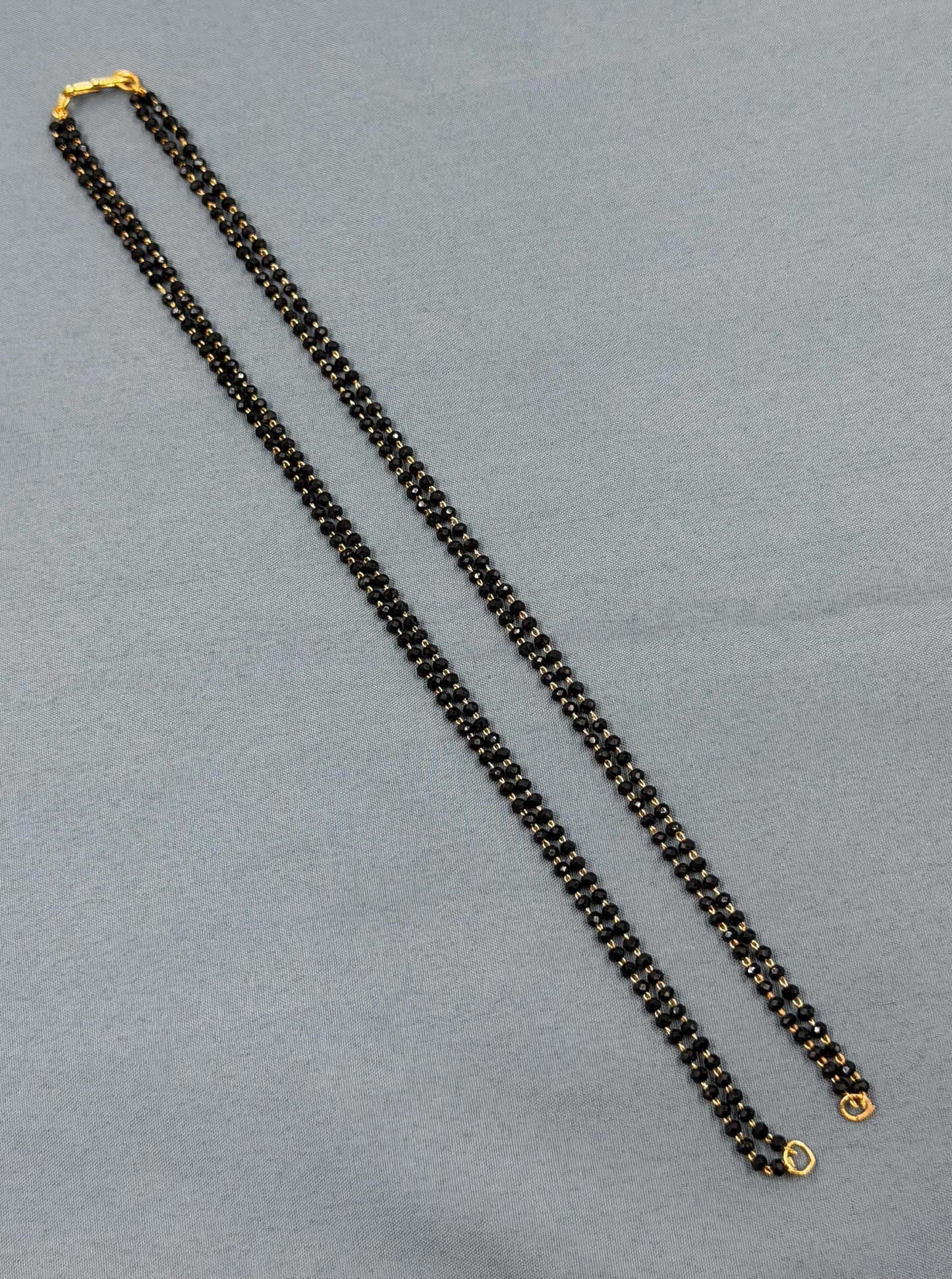 36 Inches Black Beads Chain