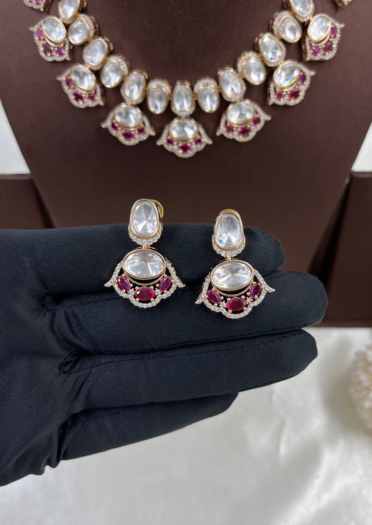 Disha Moissanite Kundan Necklace