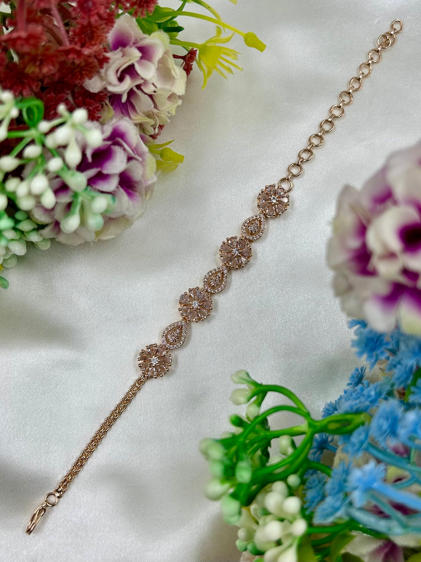Rohini Moissanite Bracelet (Adjustable)