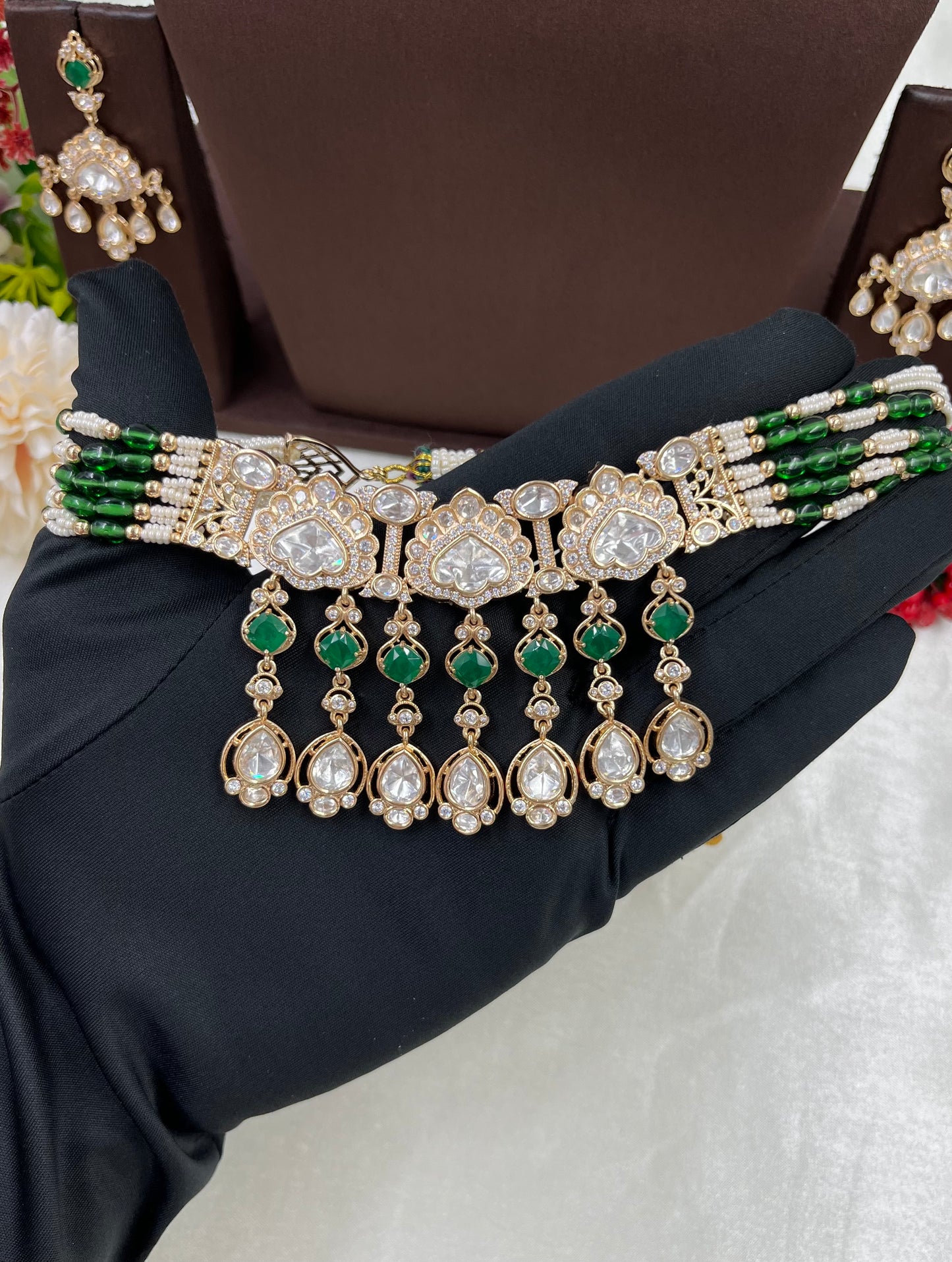 Ethereal Moissanite Kundan Choker