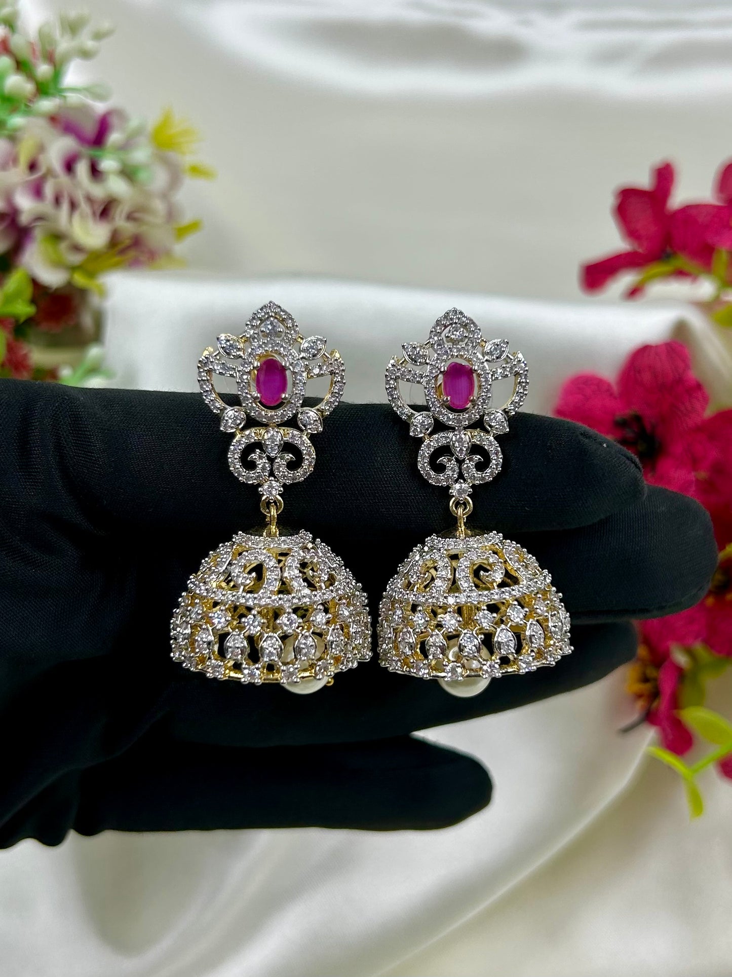 Amity American Diamond Jhumka