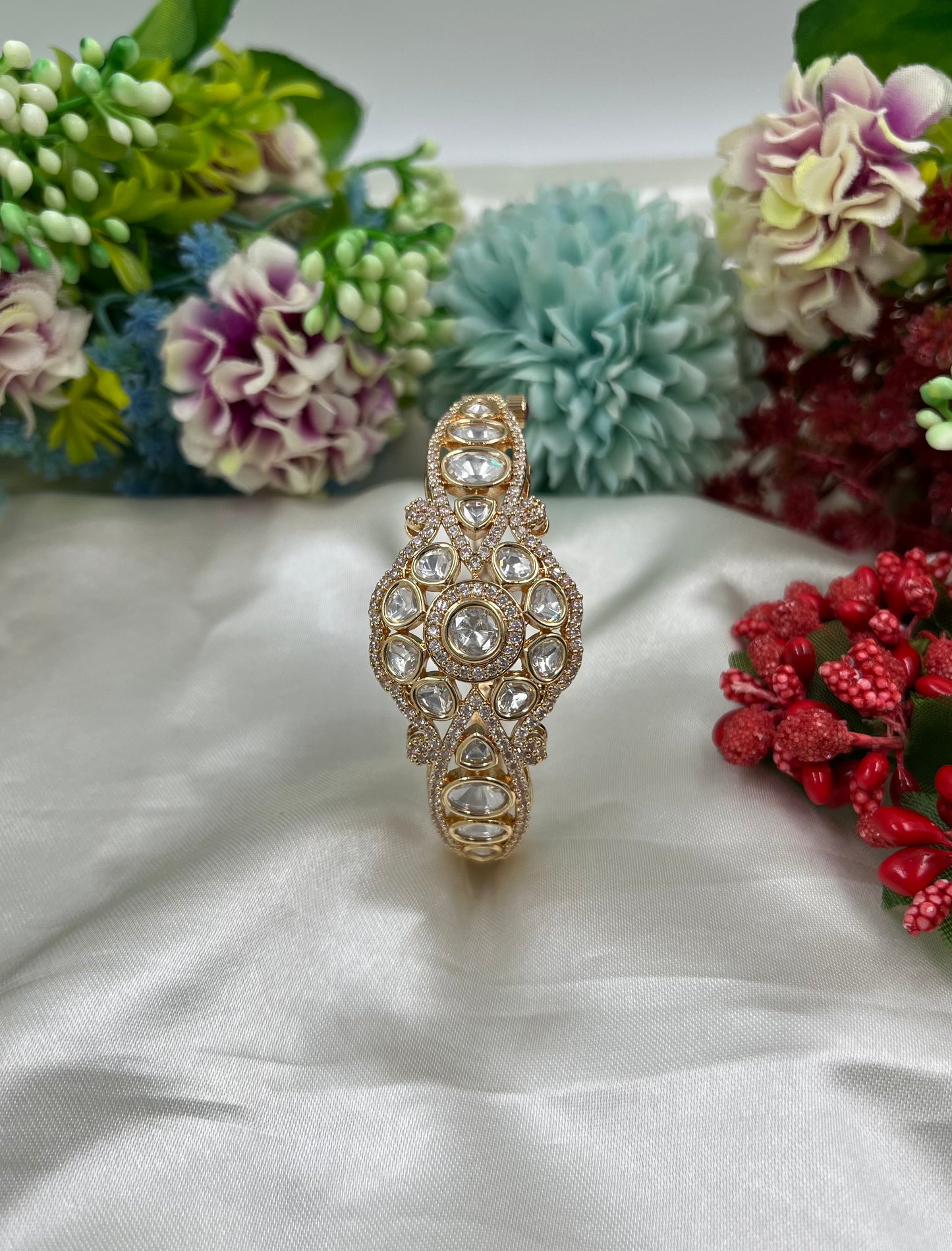 Nayab Moissanite Kundan Bracelet