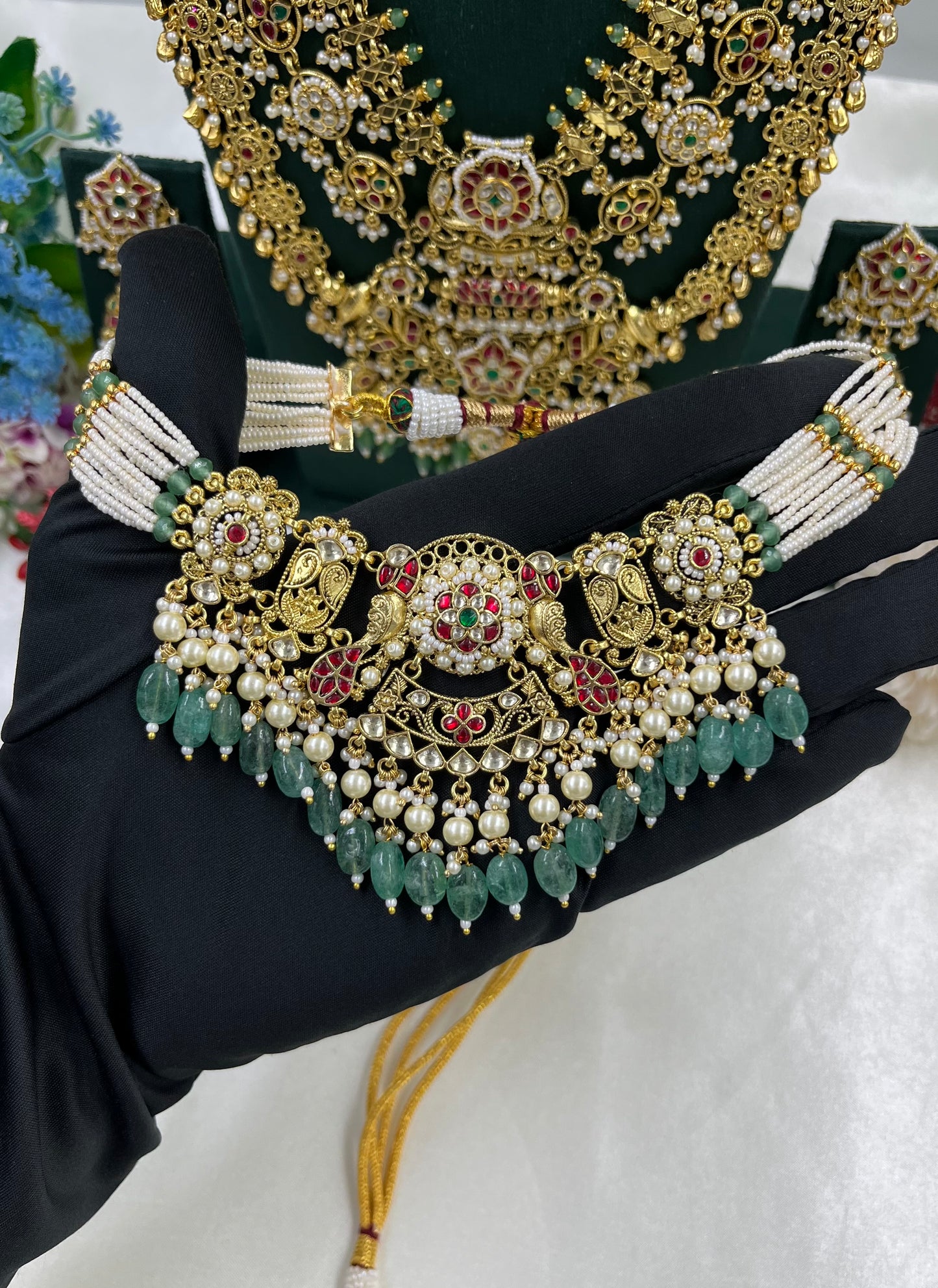 Rupmati Pachi Kundan Combo Set