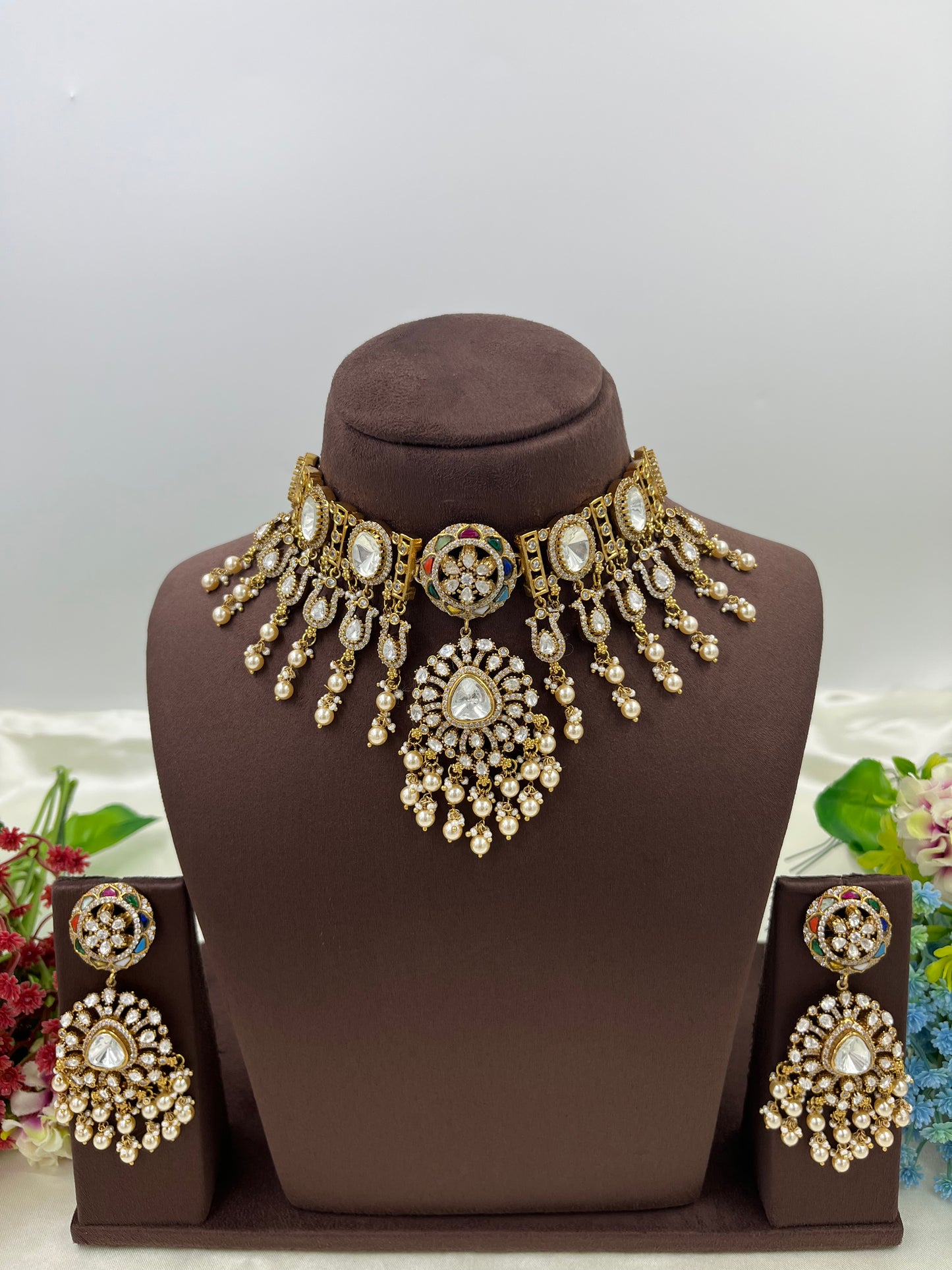 Indre Moissanite Choker Necklace