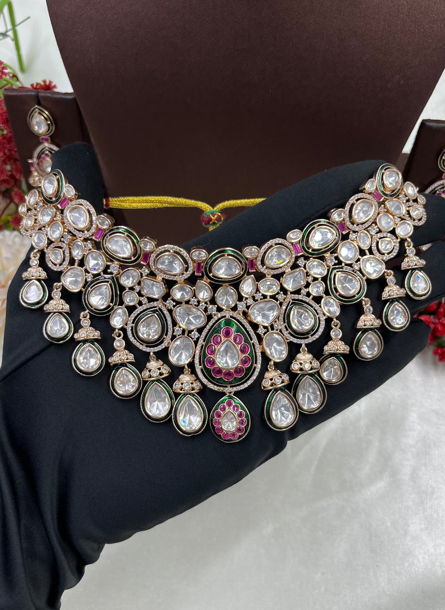 Varnika Choker Moissanite Kundan Necklace