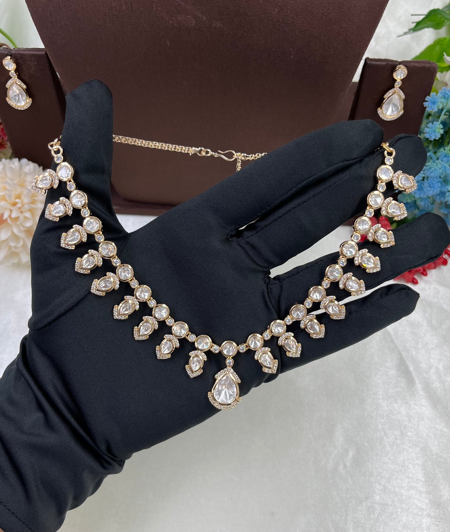 Eterna Moissanite Kundan Necklace