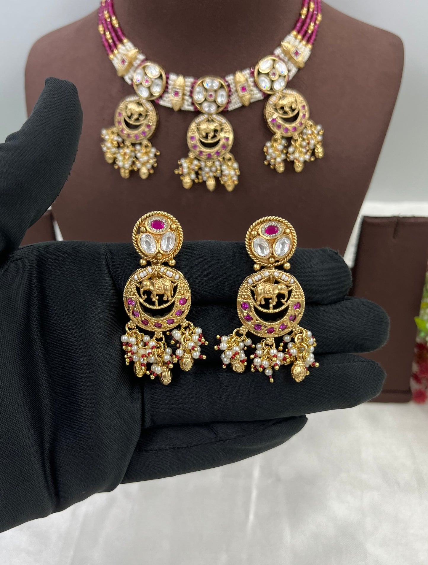 Sanvi Heritage Premium Moti Necklace