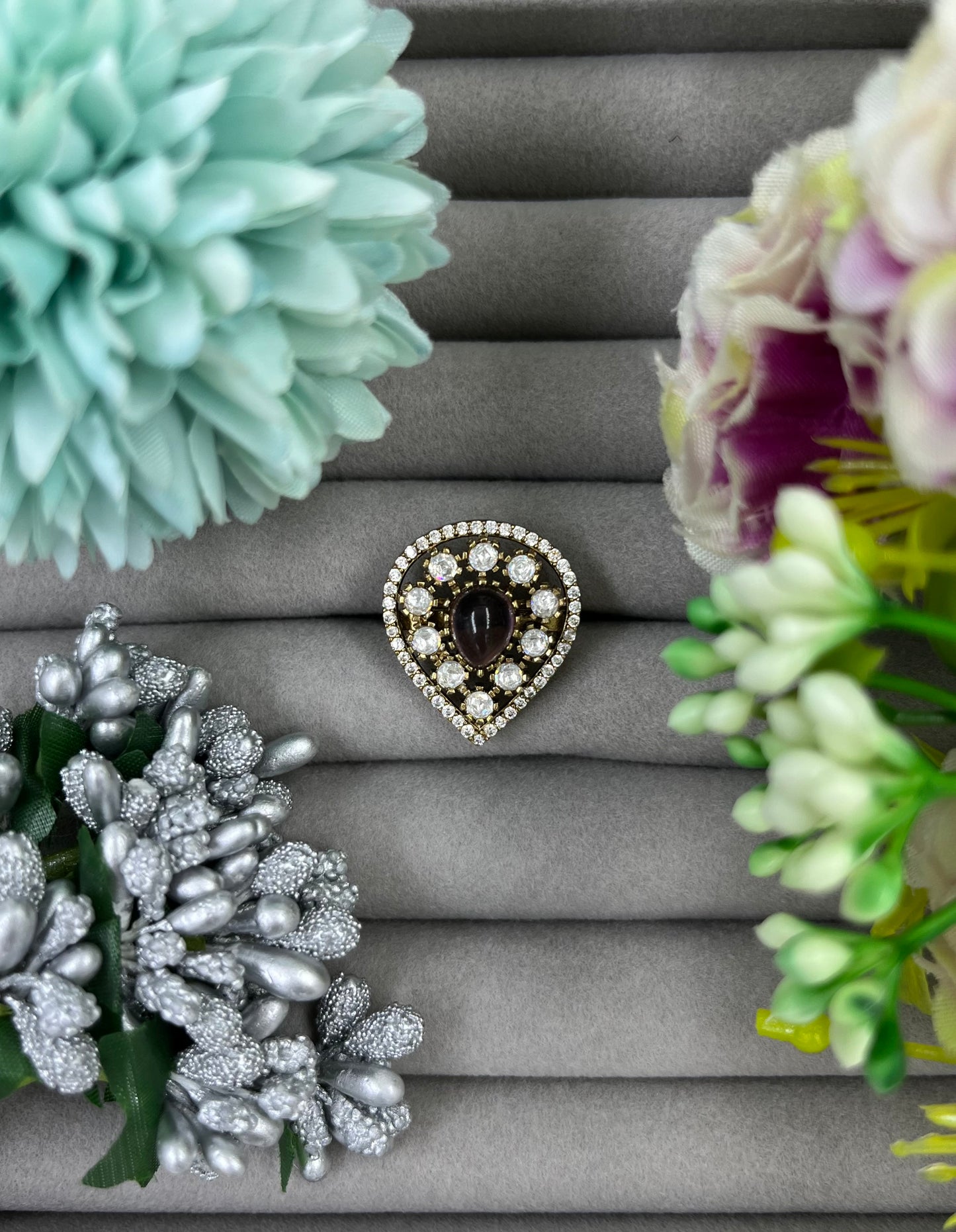 Kanak Victoria Moissanite Adjiustable Ring