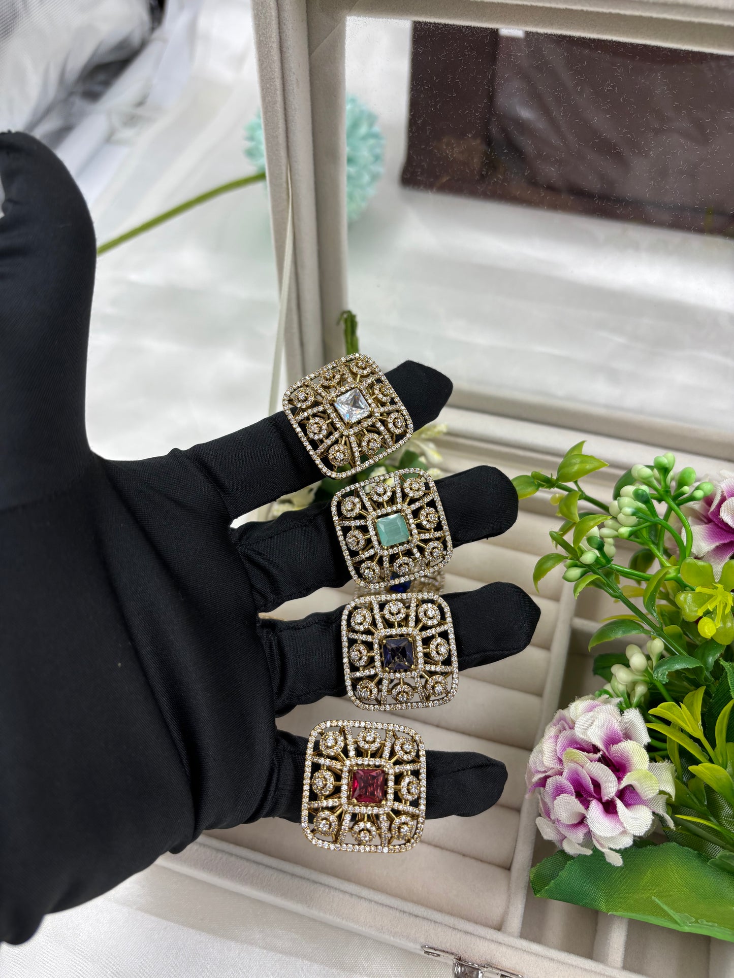 Natasha Premium Victorian American Diamond Fingering