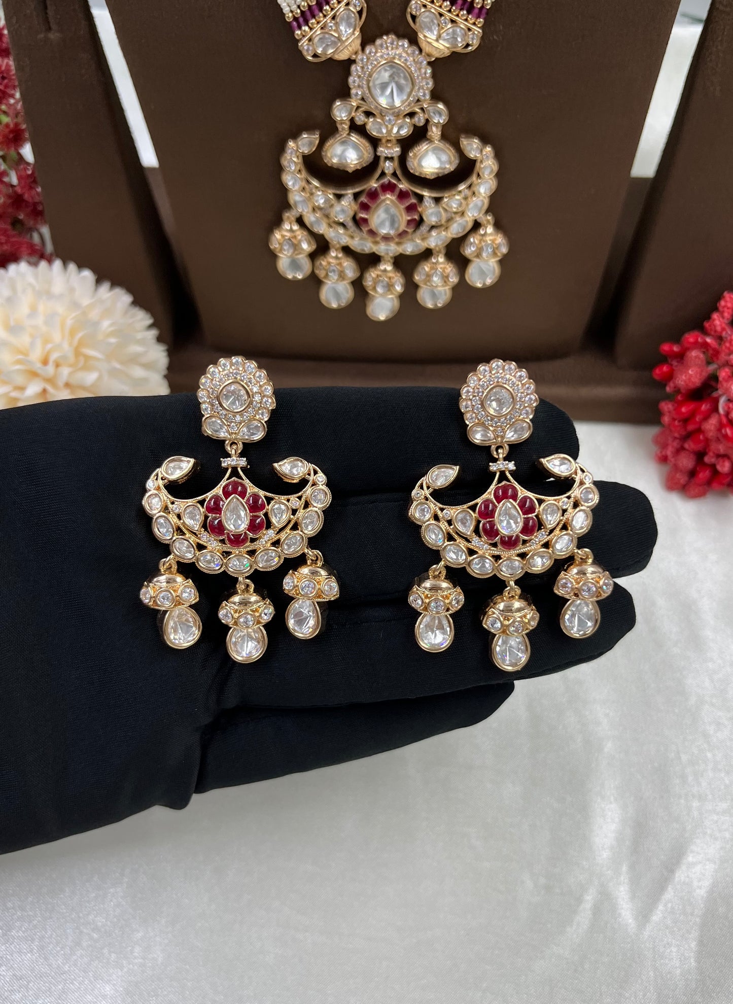 Sia Moissanite Kundan Long Necklace