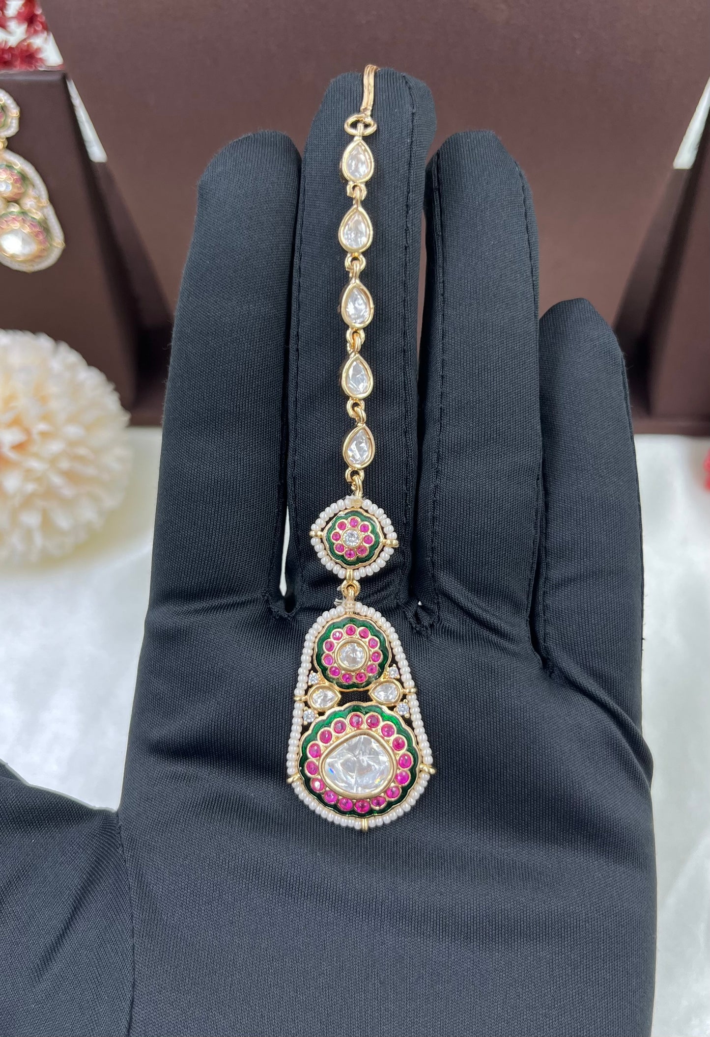 Reyna Moissanite Kundan Necklace