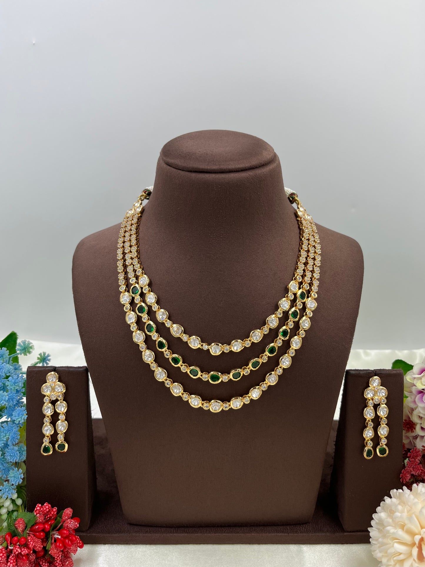 Triple Holo Moissanite Necklace