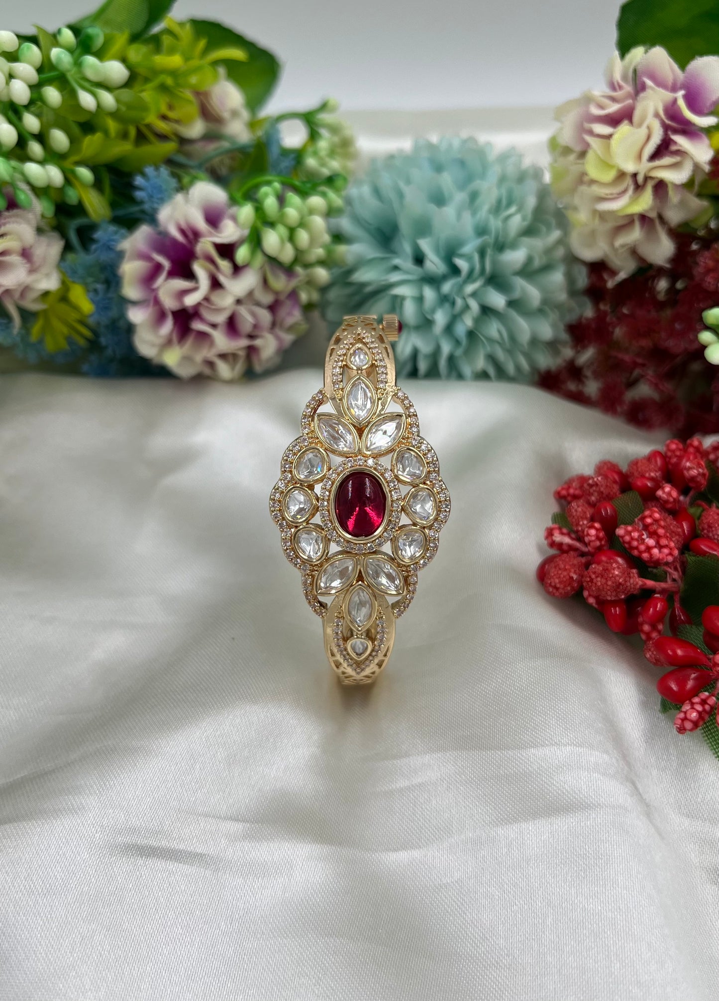 Adira Moissanite Kundan Bracelet