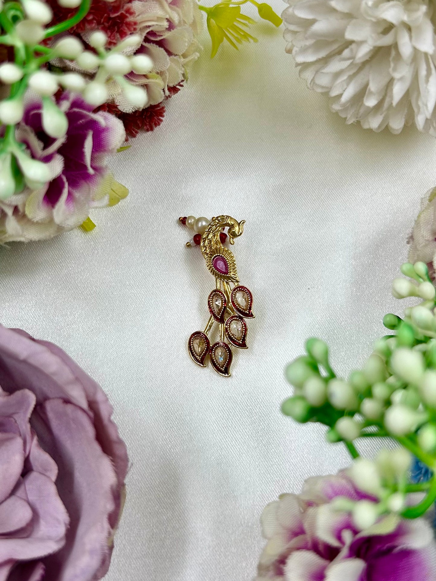 Prapti Peacock Design Nose Ring