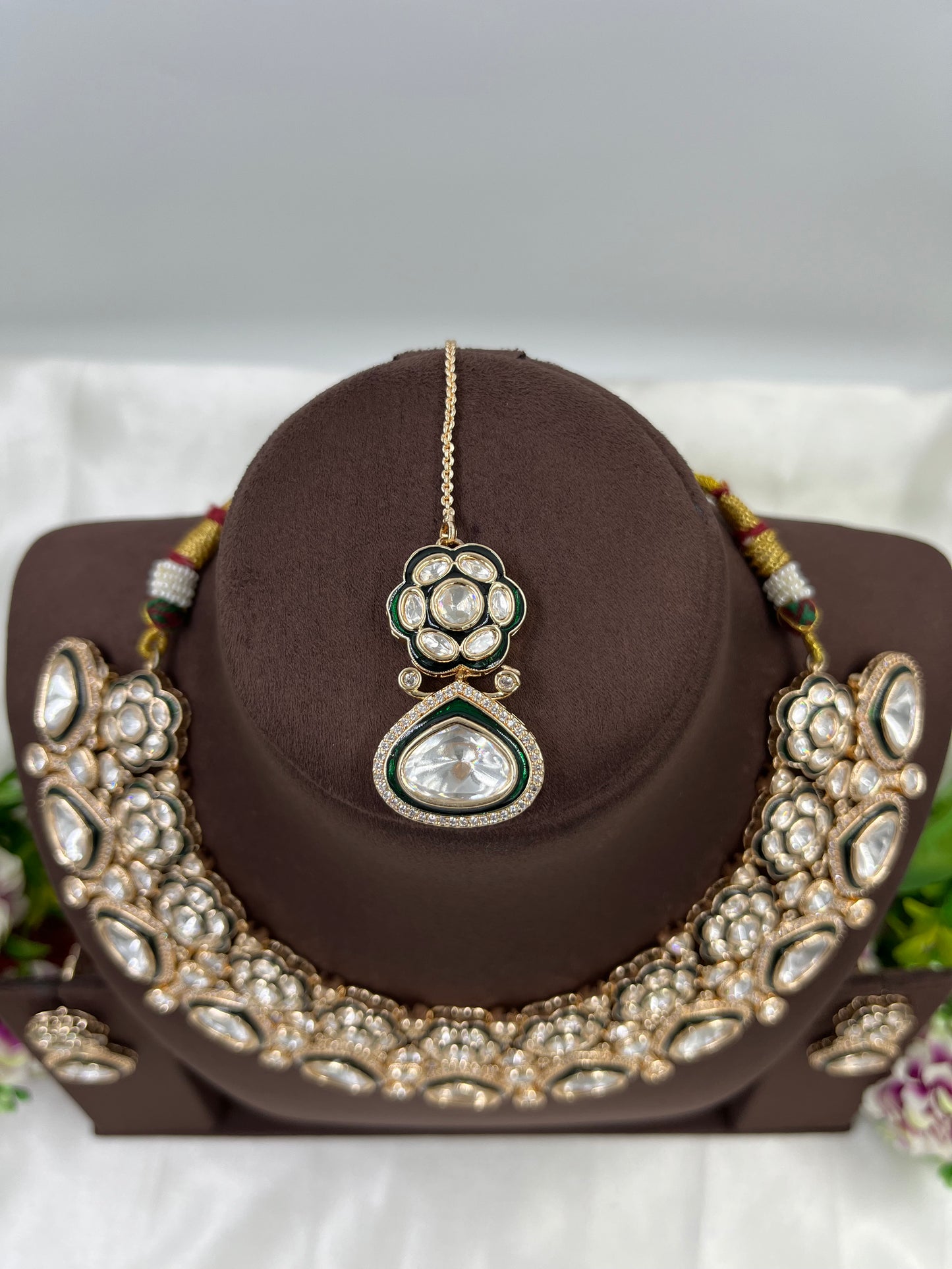 Mohmaya Premium Moissanite Kundan Necklace