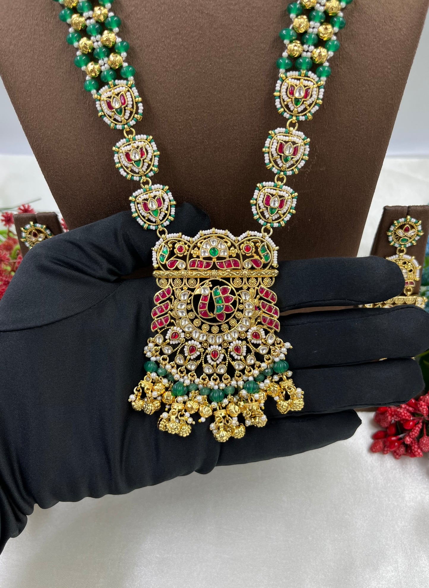 Devyani Pachi Kundan Long Necklace