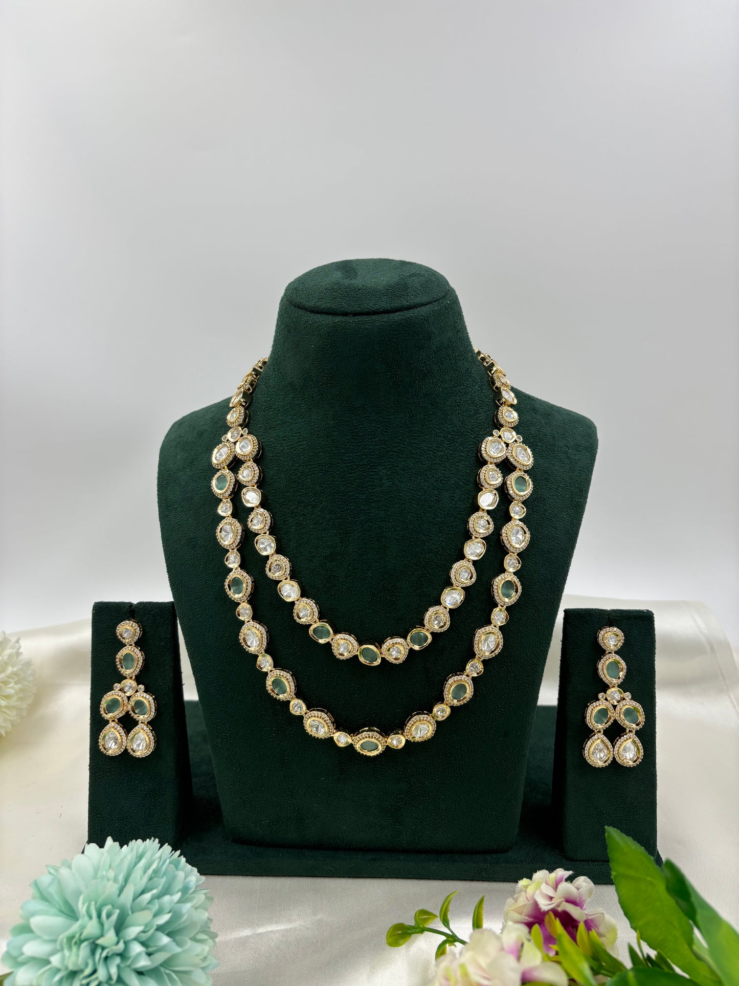 RASA KUNDAN LAYERS MOISSANITE NECKLACE