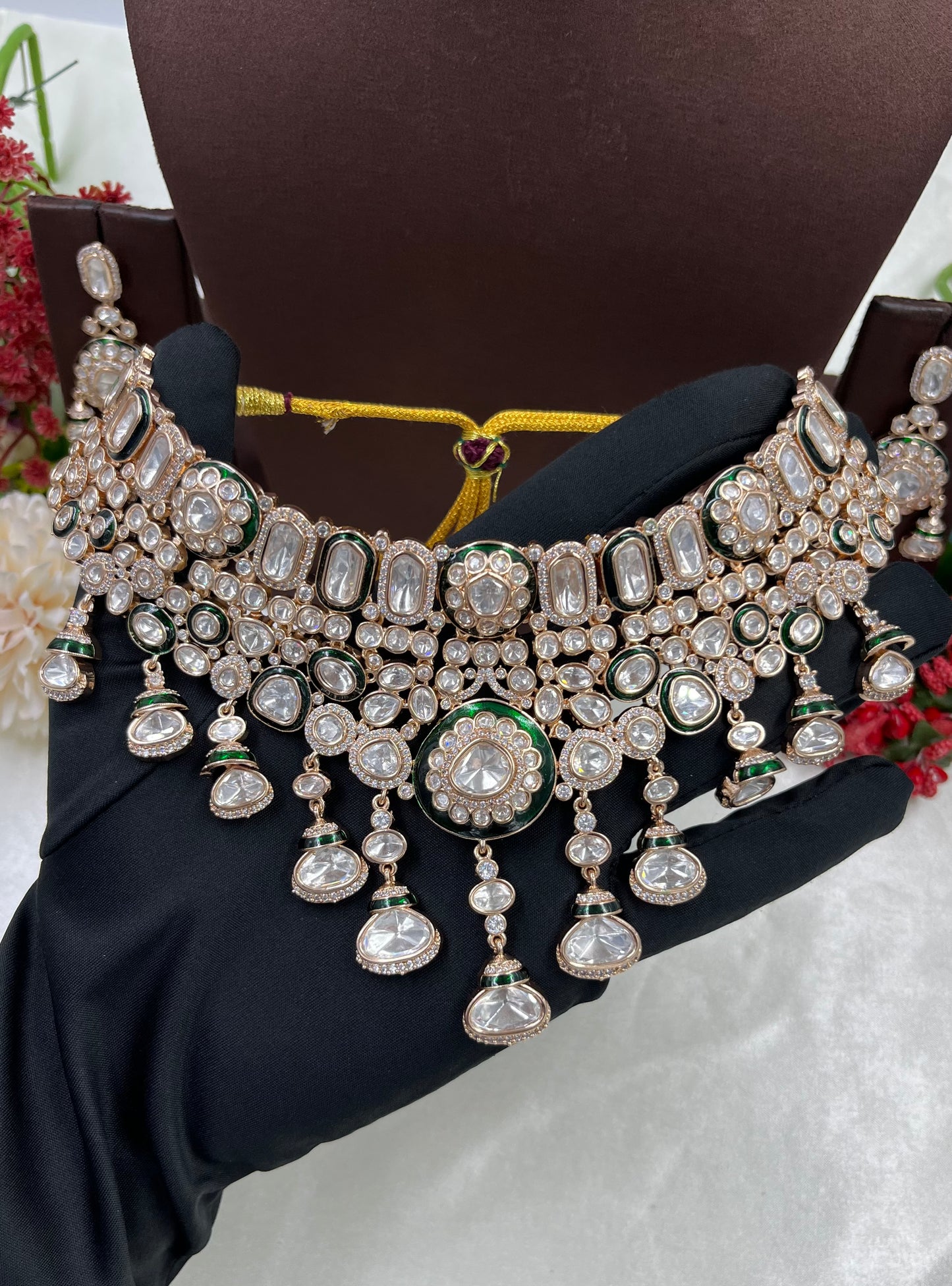 Rosina Combo Moissanite Kundan Necklace