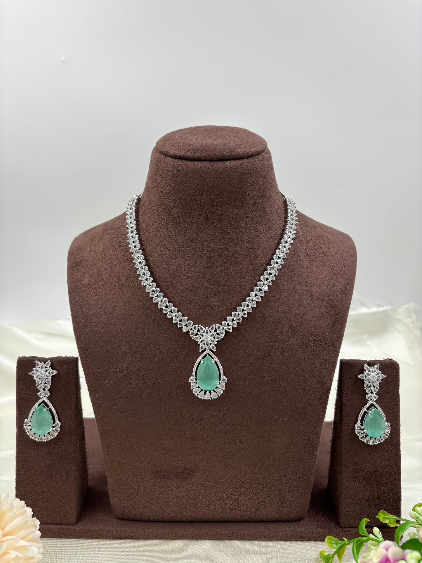 Sahira Premium Drop American Diamond Necklace