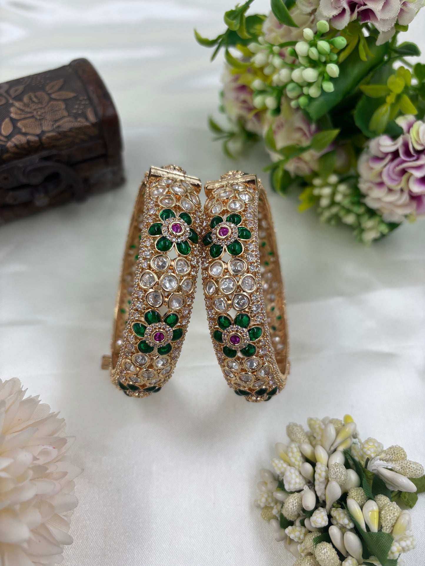 Mehira Vriksha Moissanite Bangles