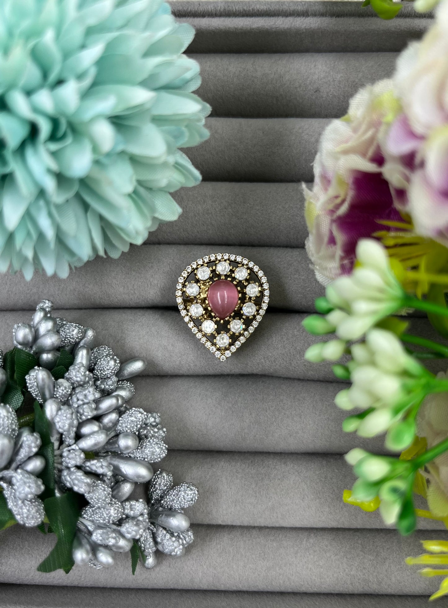 Kanak Victoria Moissanite Adjiustable Ring