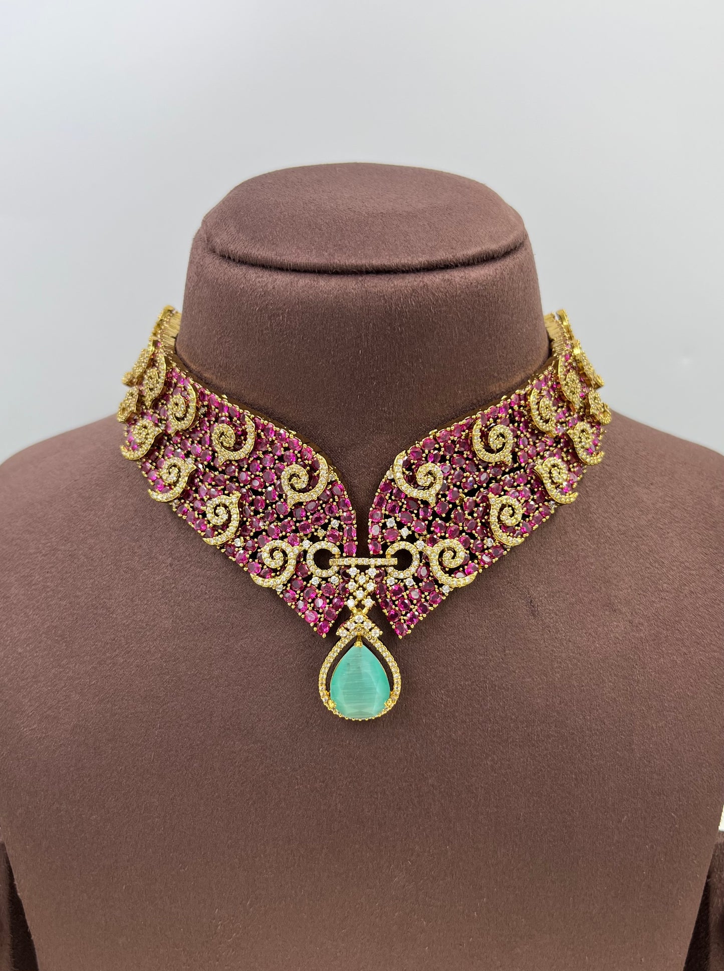 Tara Premium Moissanite Victorian Necklace
