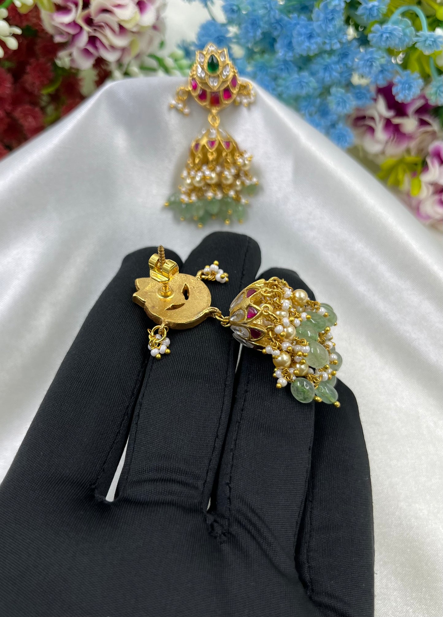 Ishana Jadau Pachi Kundan Jumka