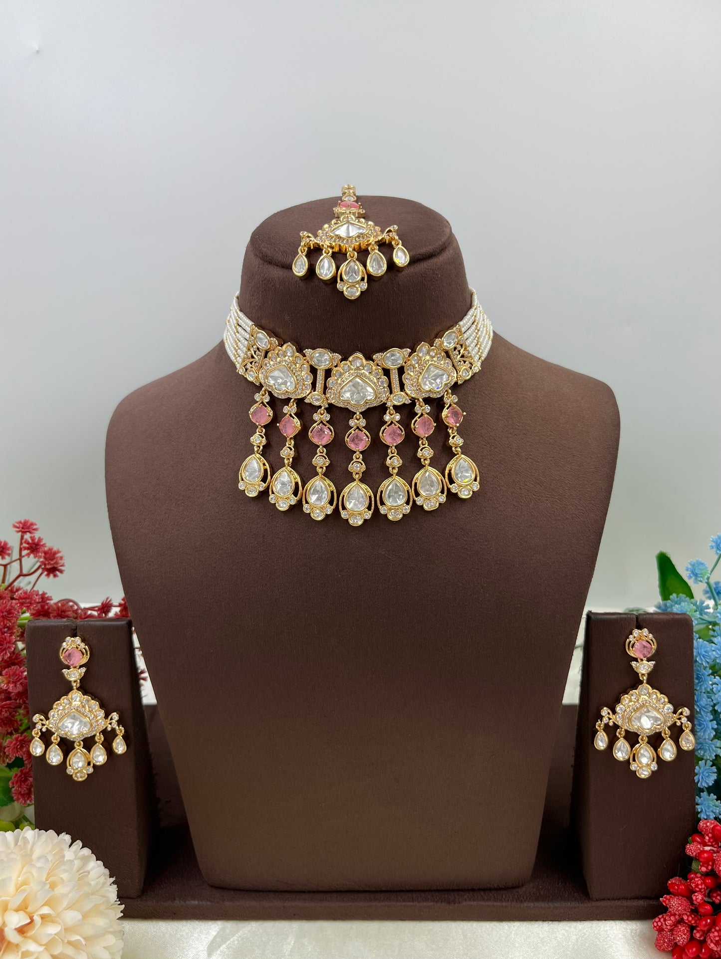 Ethereal Moissanite Kundan Choker