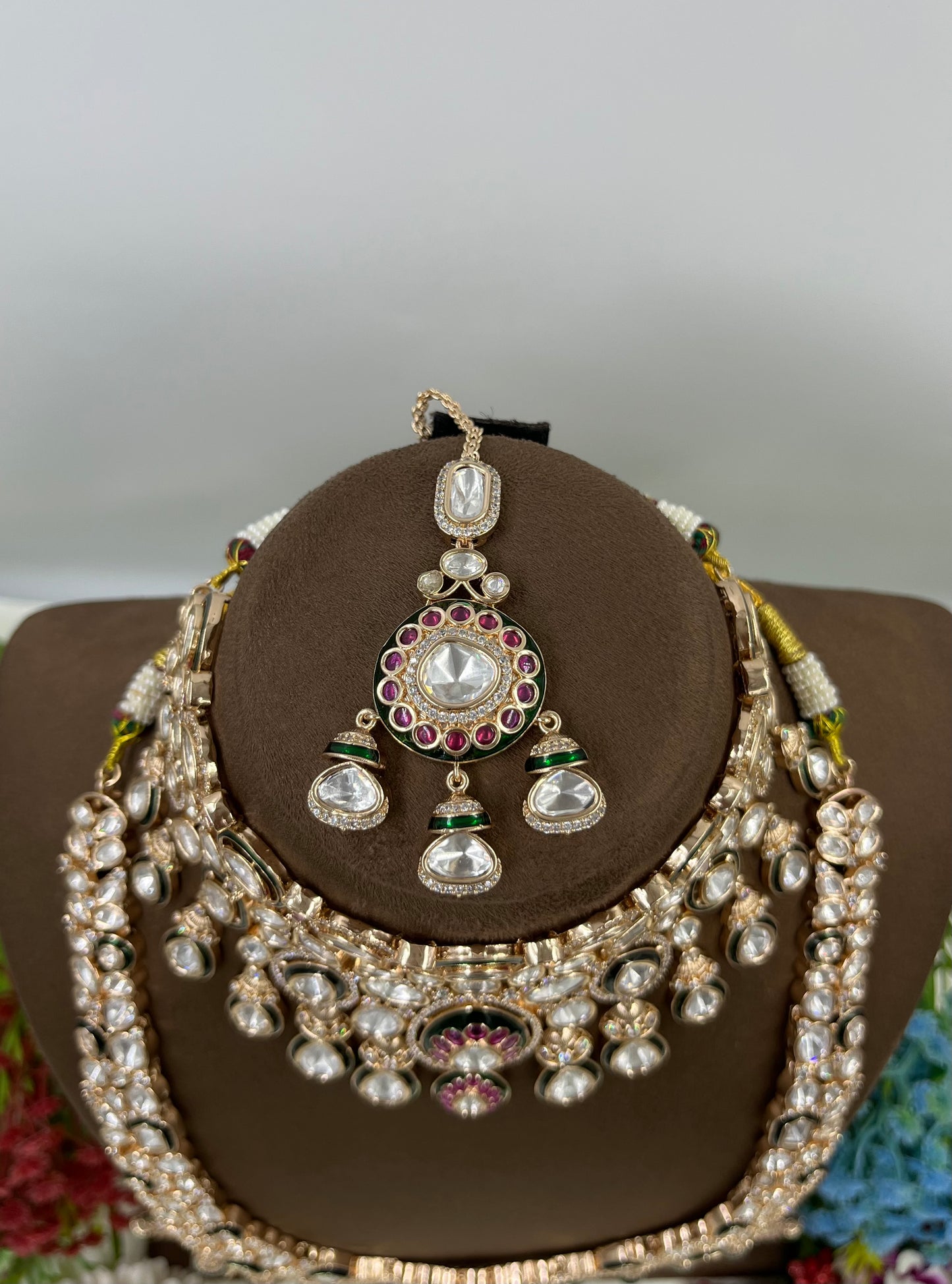 Nasreen Combo Moissanite Kundan Necklace