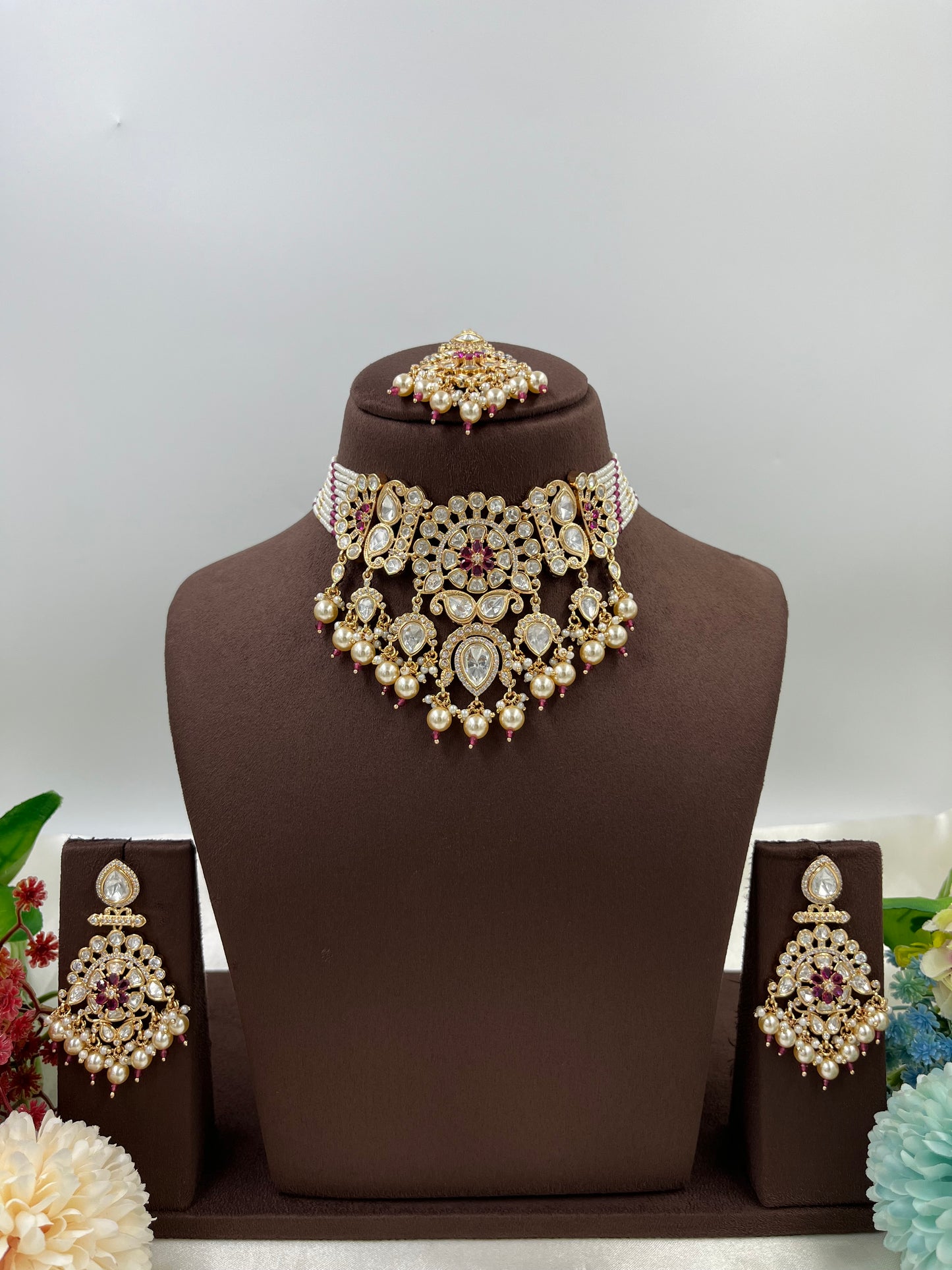 Ziva Premium Moissanite Kundan Necklace